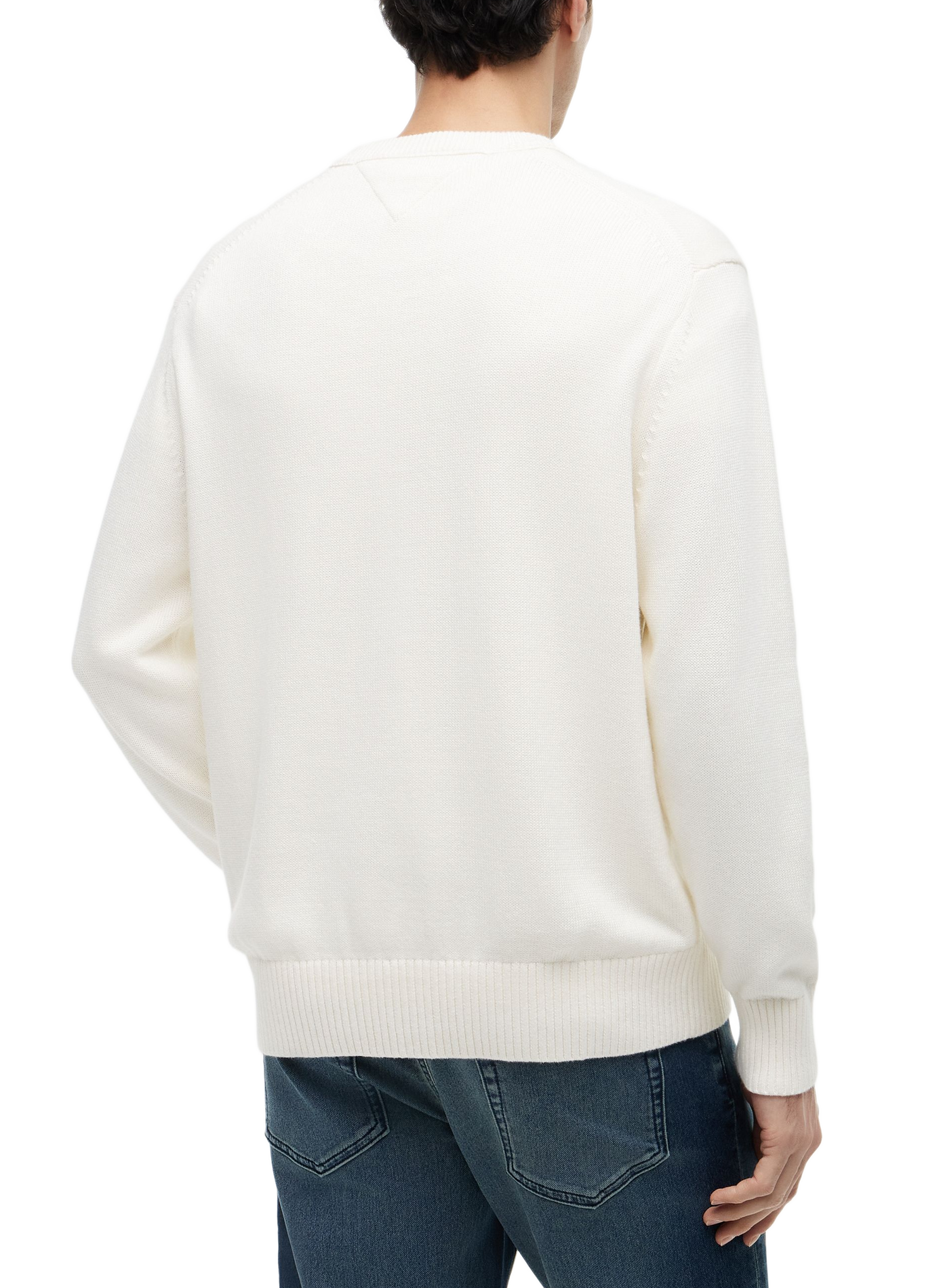 Pullover mit Flaggenmuster aus Baumwollstrick TOMMY HILFIGER Beige