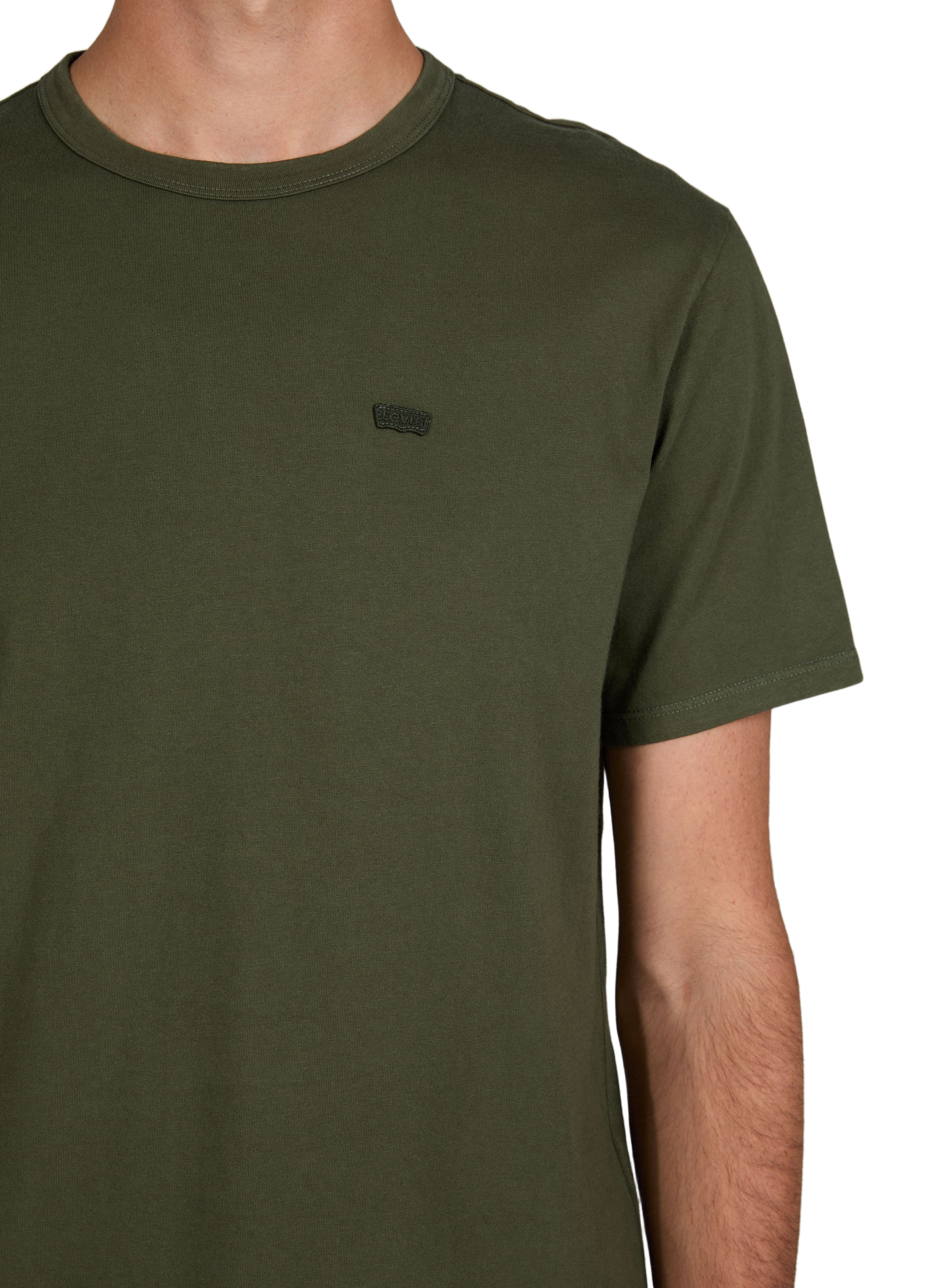 Round neck cotton t-shirt LEVI'S Green