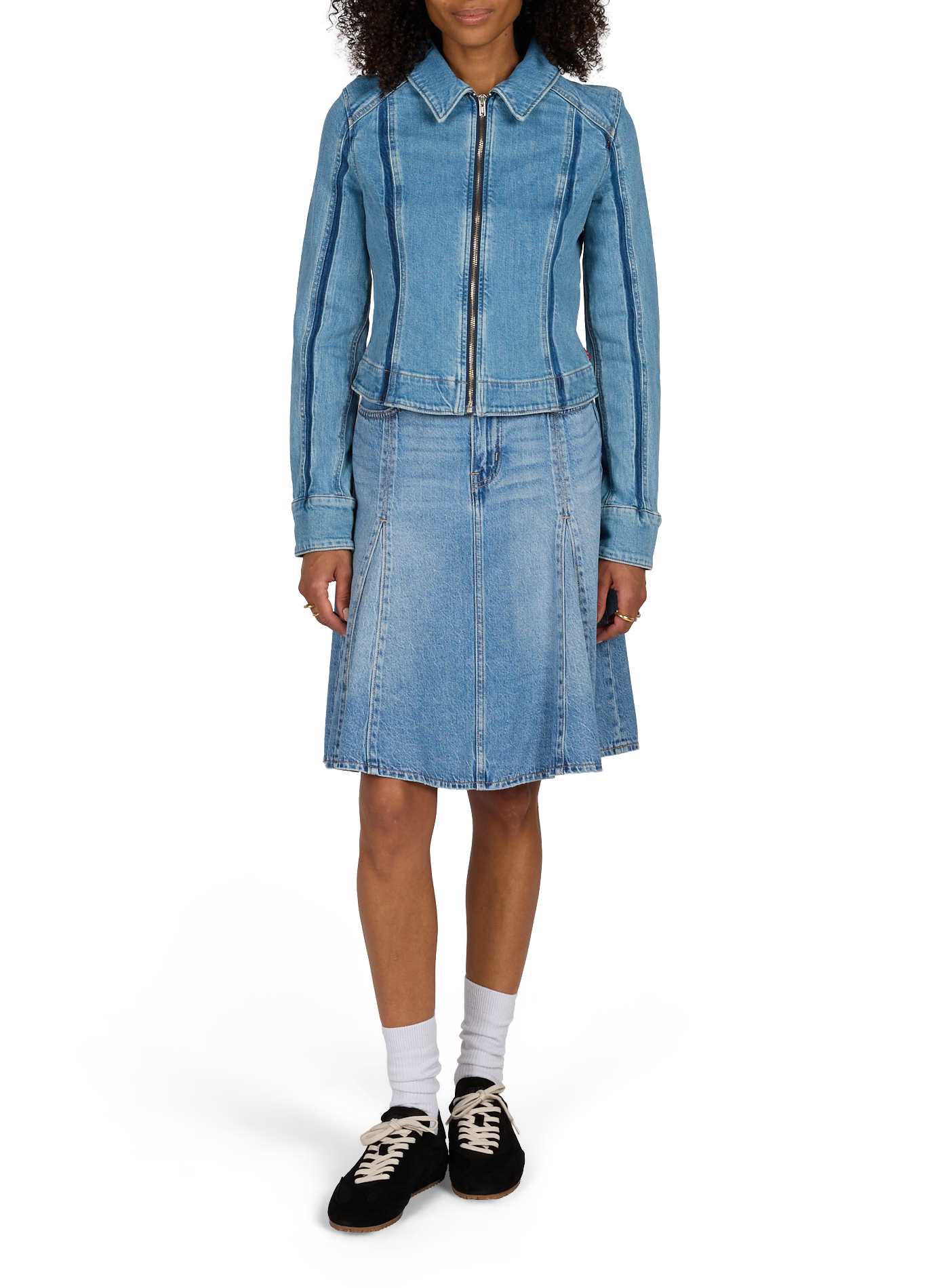 Kurze Baumwollmischungsjacke LEVI'S Blau