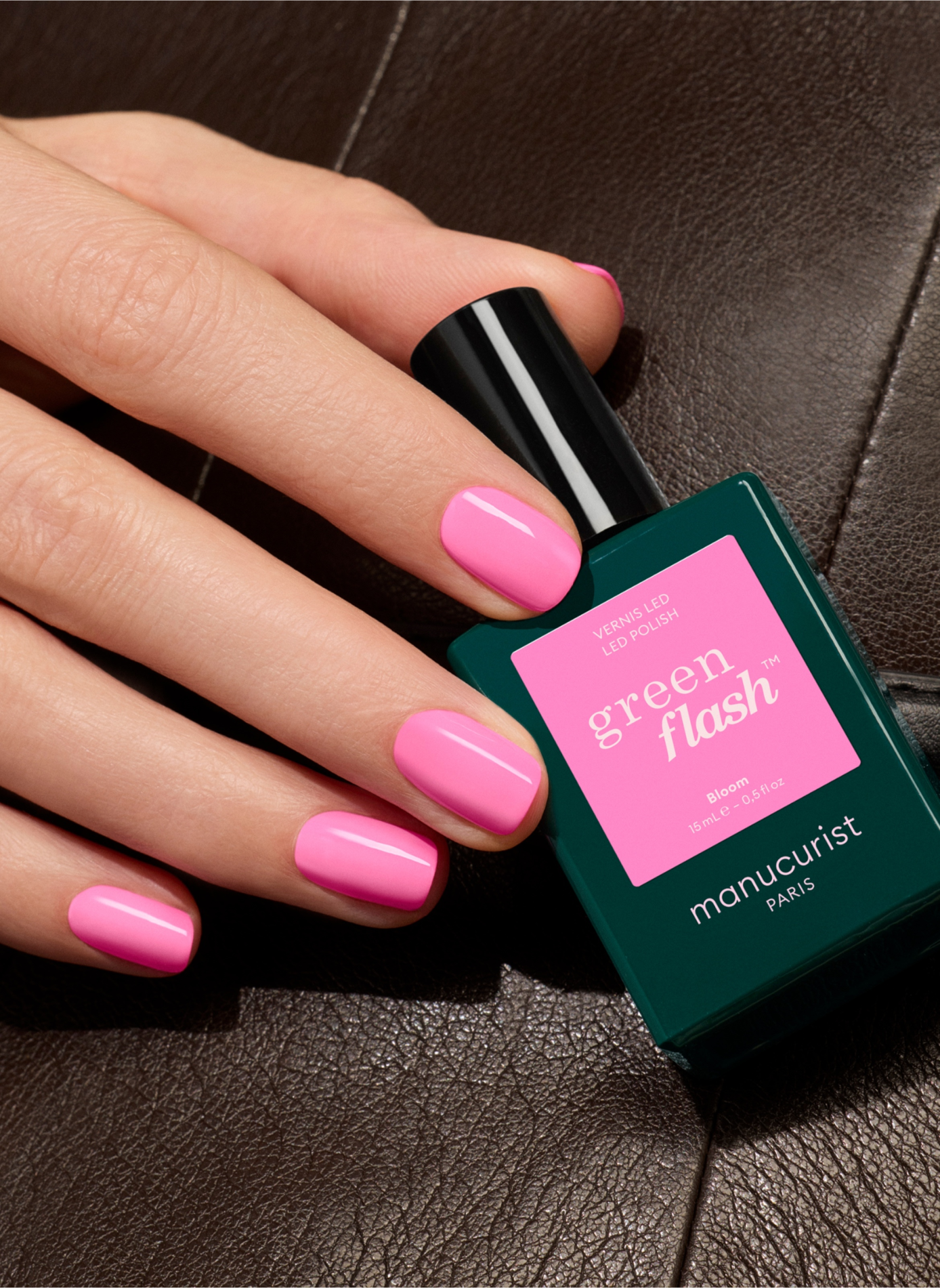 Esmalte de uñas Green Flash - Bloom MANUCURIST Rose néon aux sous-tons bleus