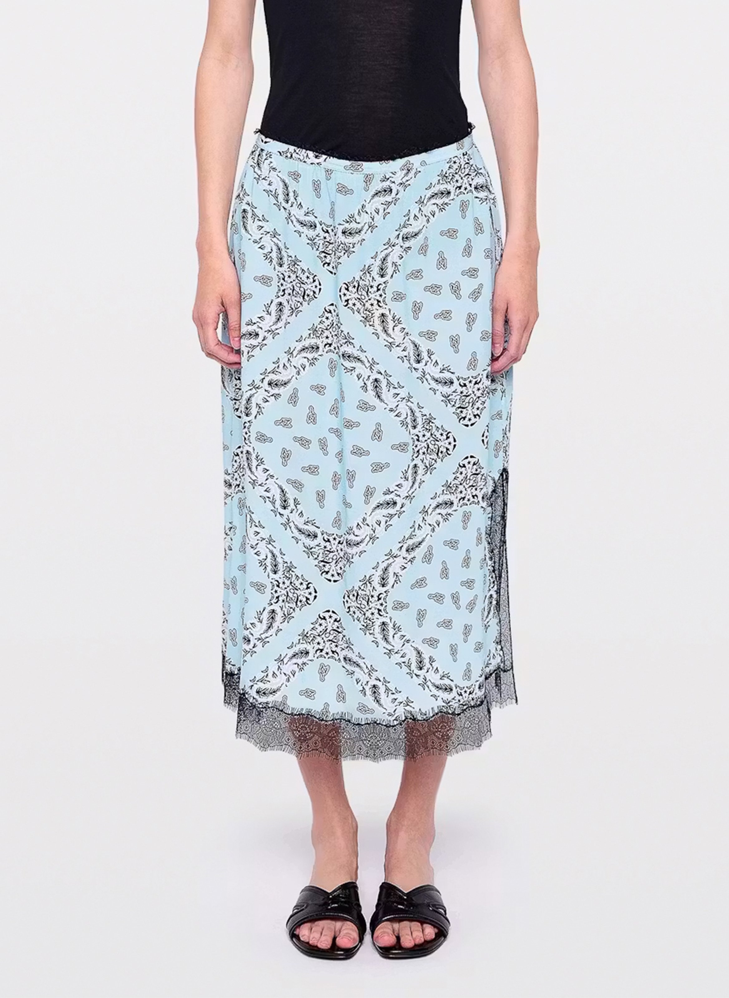 Jupe longue imprimée jarvis ZADIG&VOLTAIRE Bleu