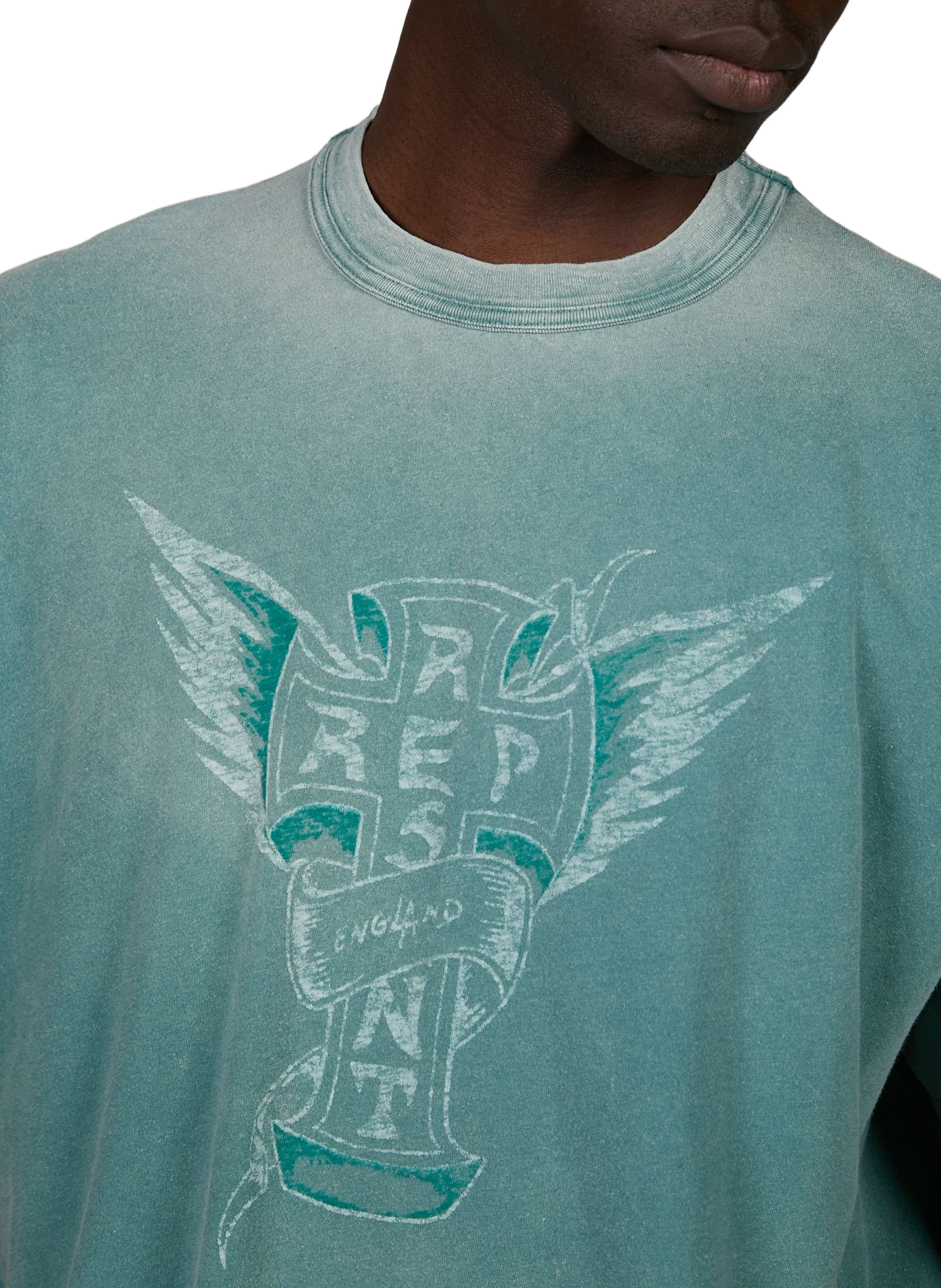Round neck cotton t-shirt REPRESENT Blue