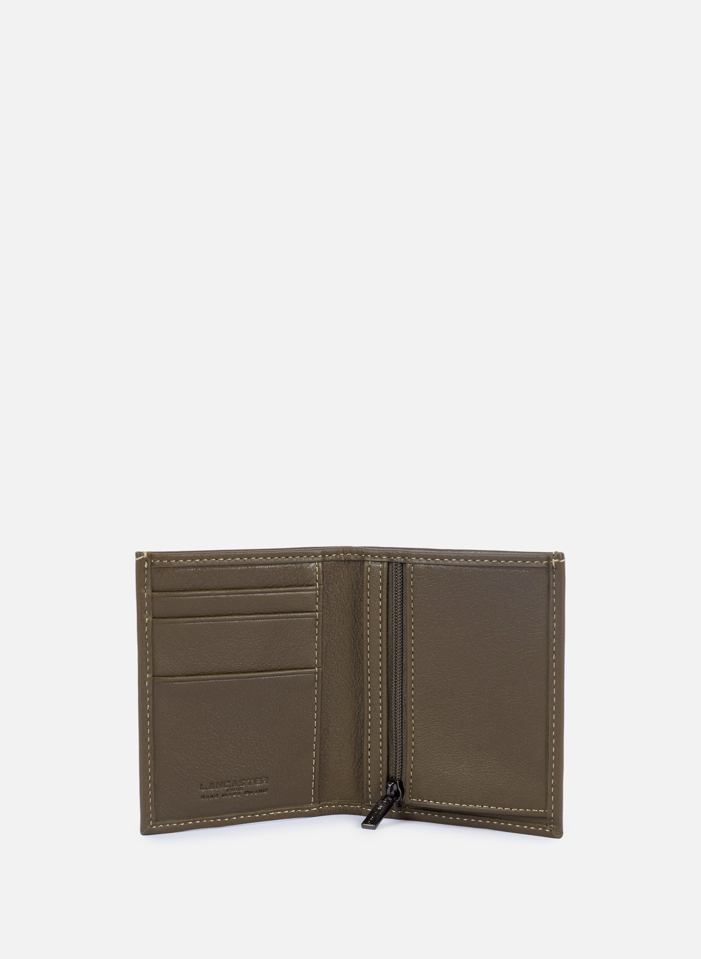 Petit portefeuille - soft vintage LANCASTER Kaki