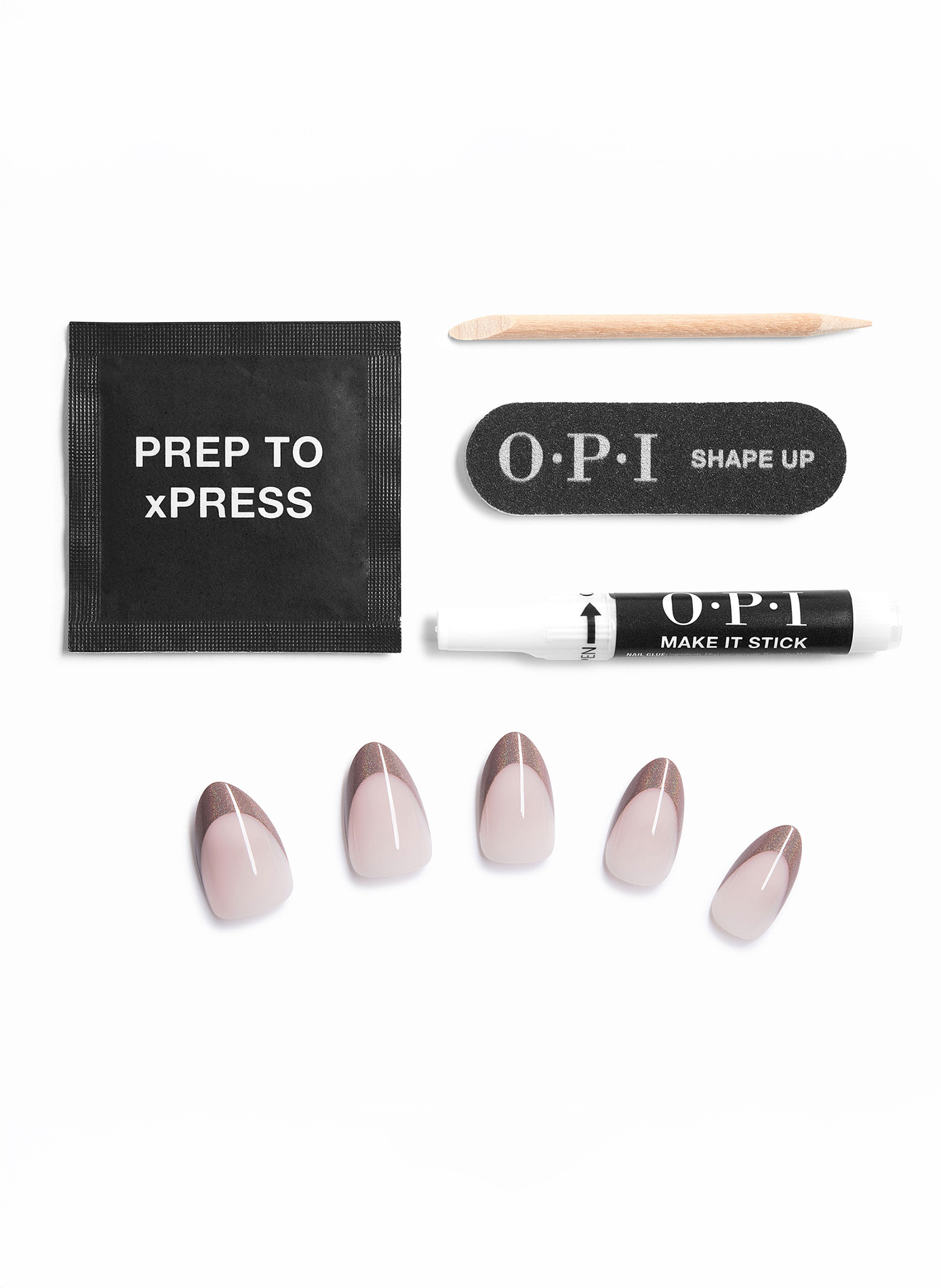 No olvides dejar propina - xPress/On OPI Rose clair & marron