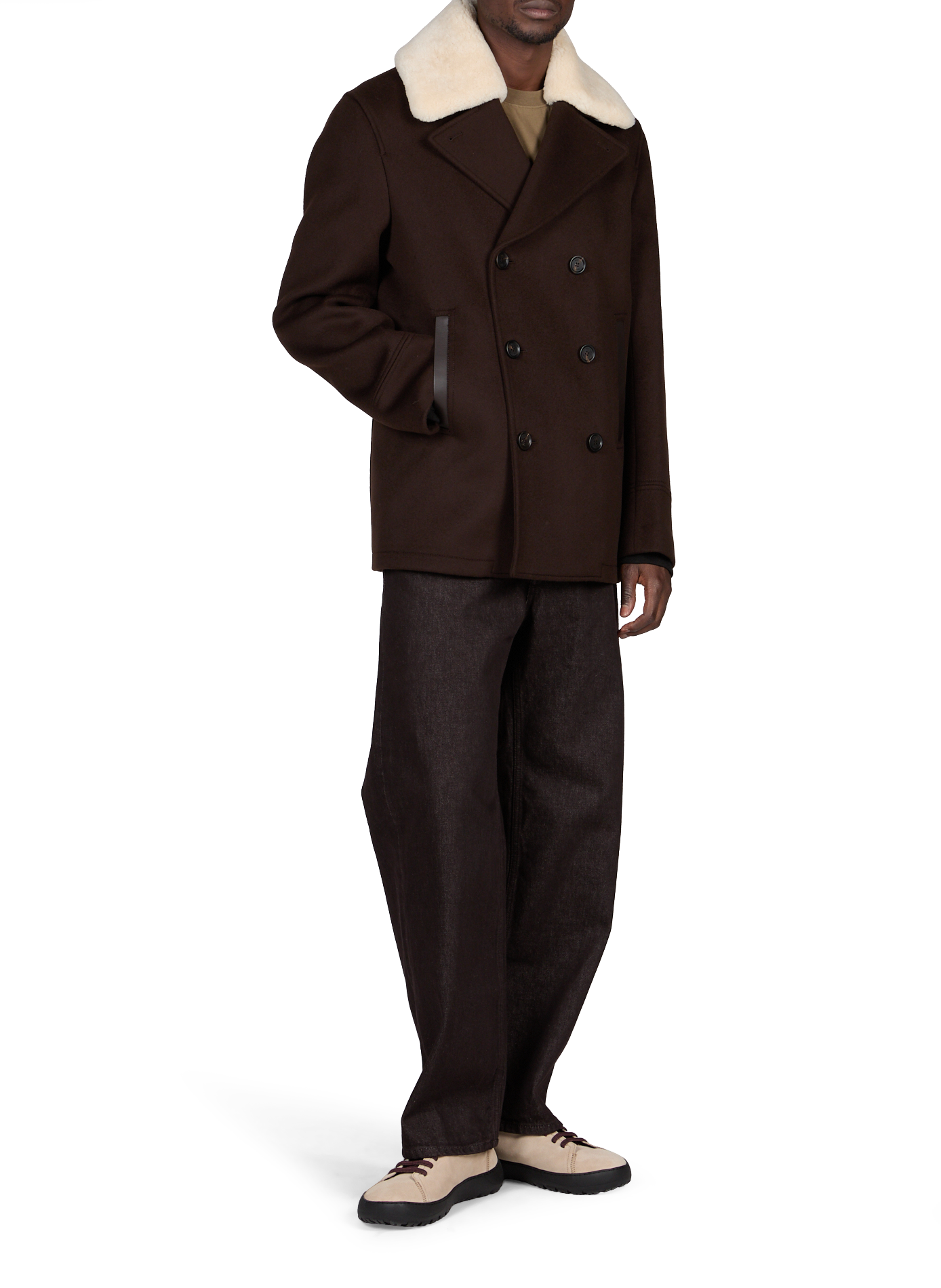 Cole double-breasted solid coat MACKAGE Brown