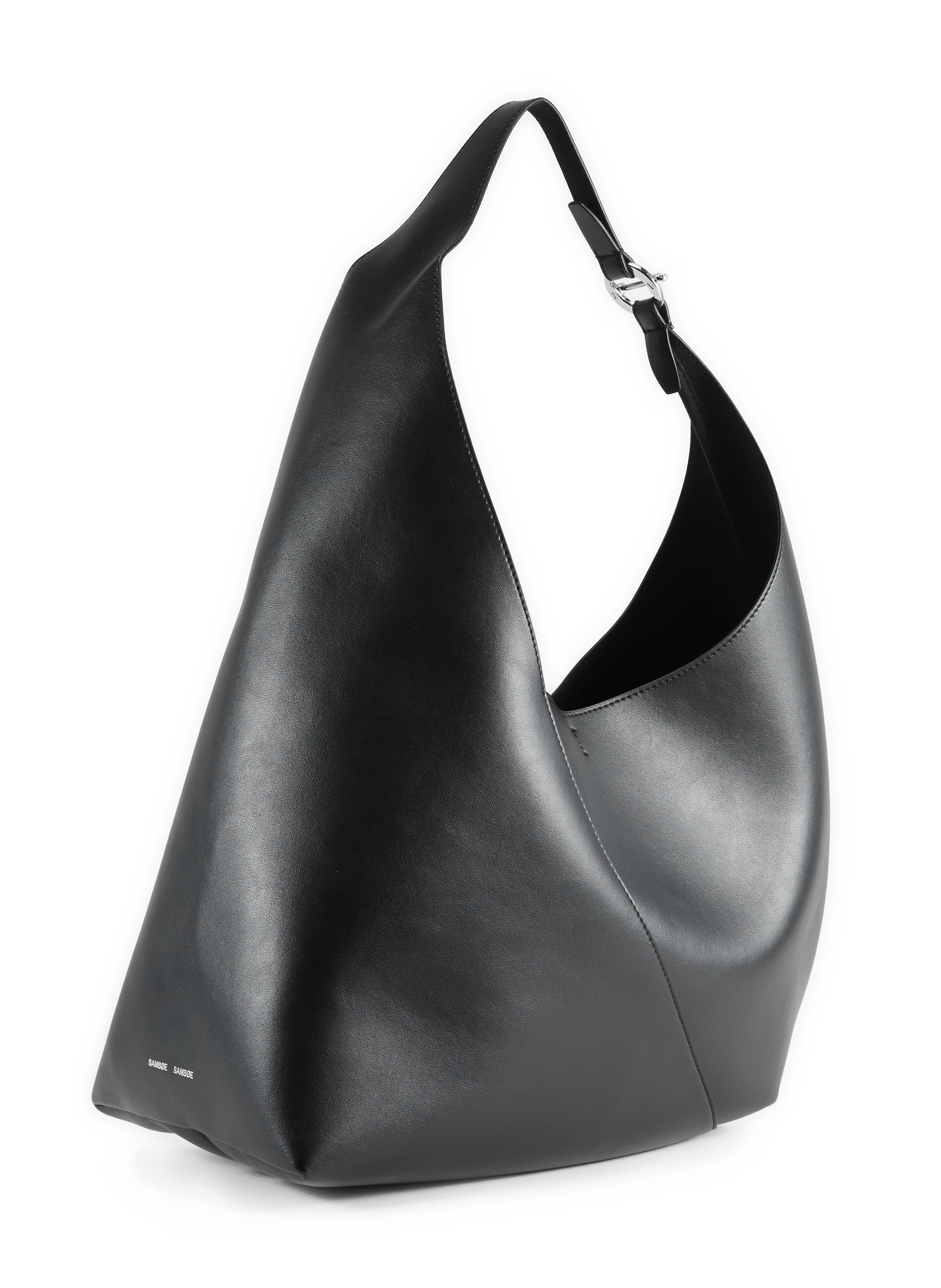 Mixed leather tote bag SAMSOE SAMSOE Black
