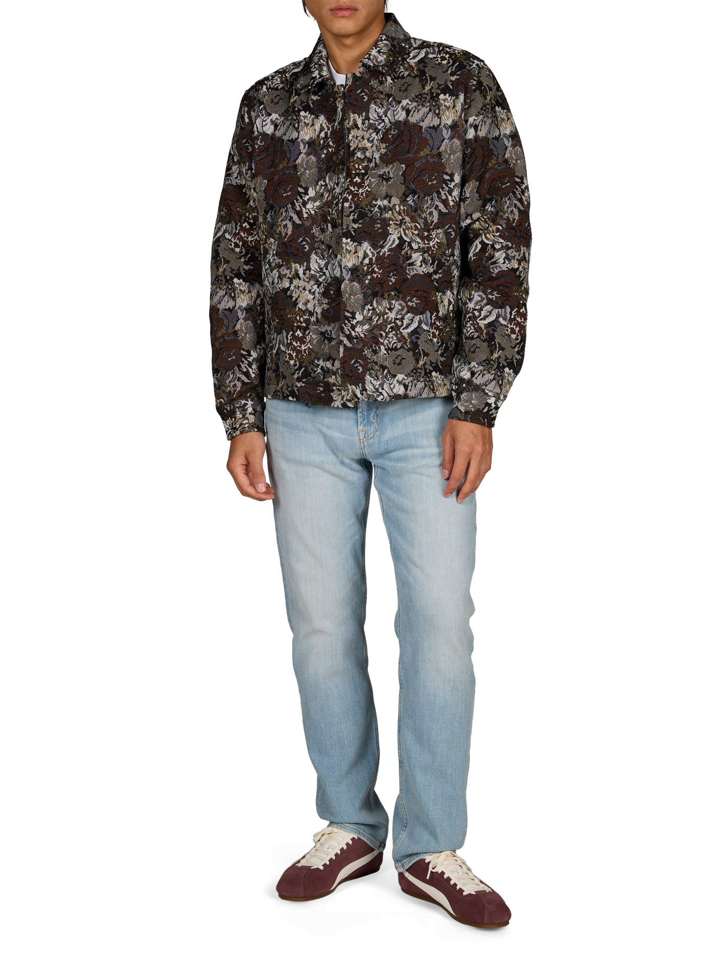 Straight overshirt with classic jacquard collar LES DEUX Beige