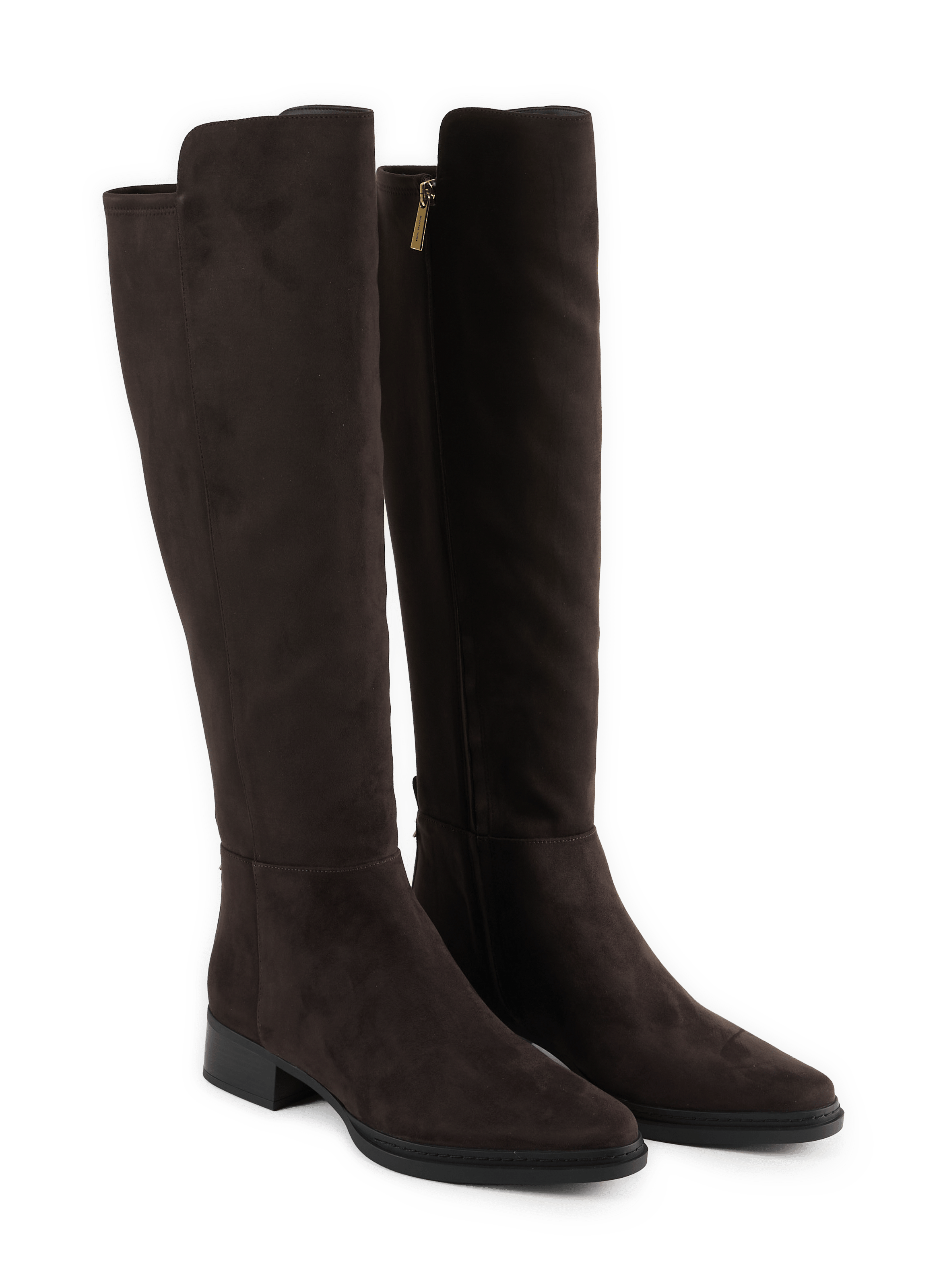 Suede-effect riding boots MICHAEL KORS Brown