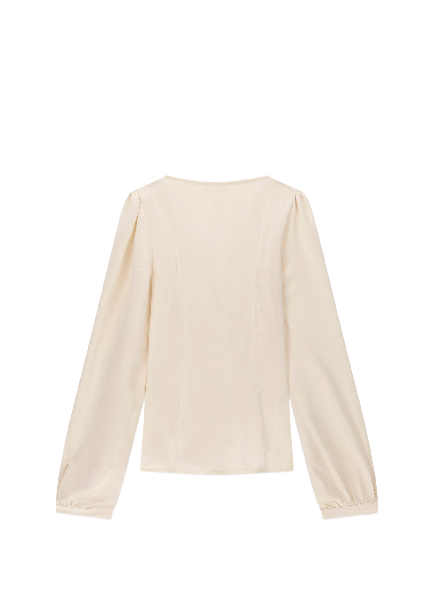 Blouse encolure V en coton mélangé GUESS Beige