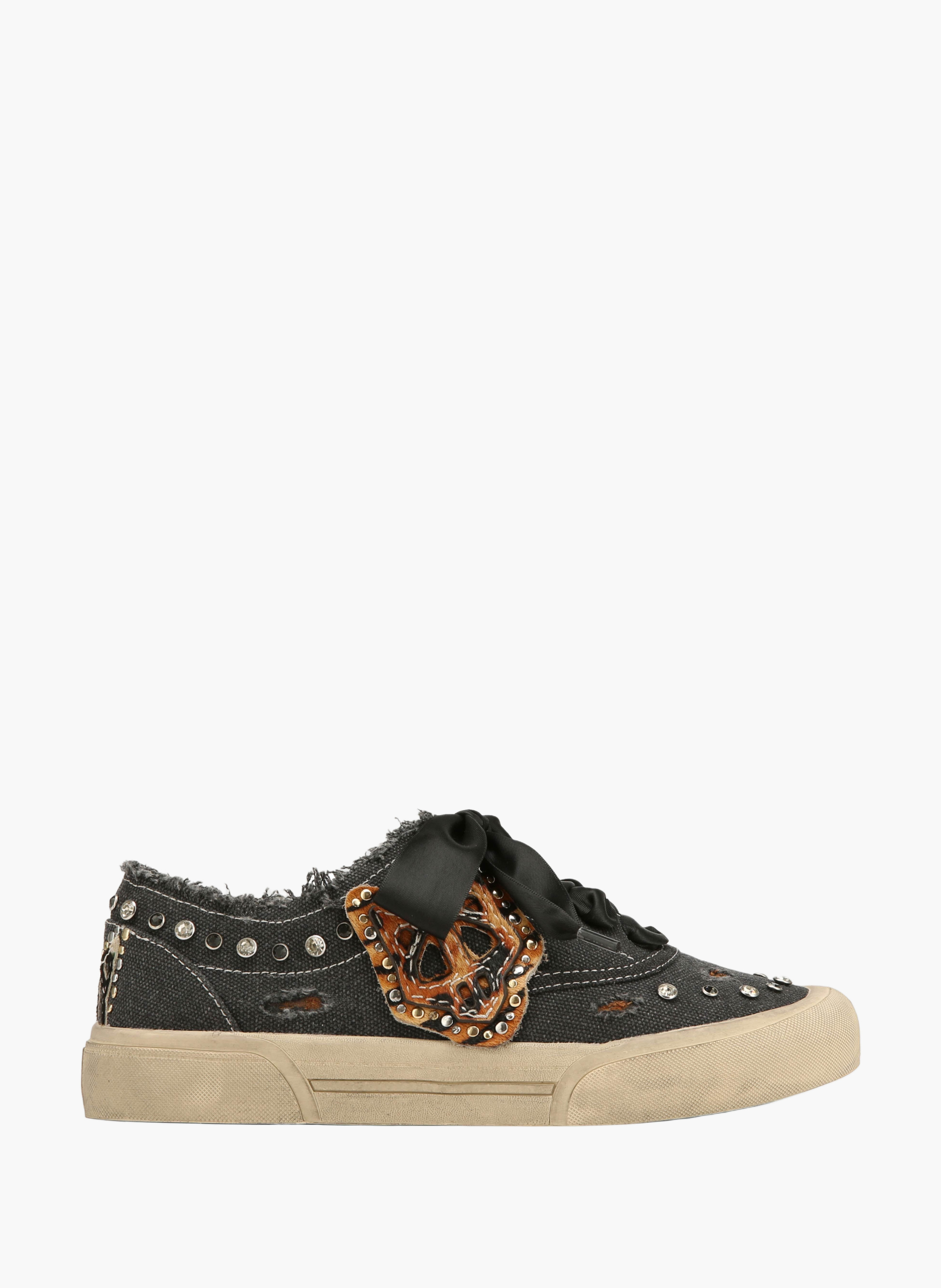 Mission-sneakers van canvas NAKED WOLFE Zwart