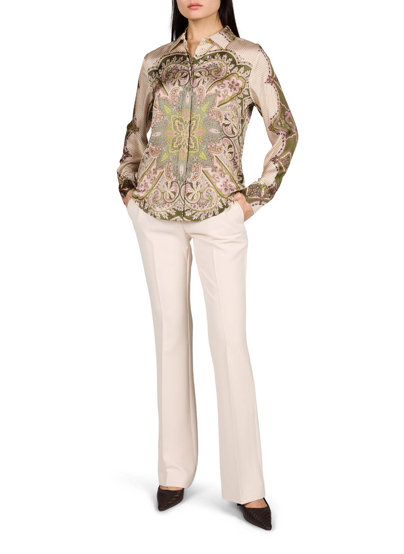 Straight fluid printed shirt GUESS Multicolour