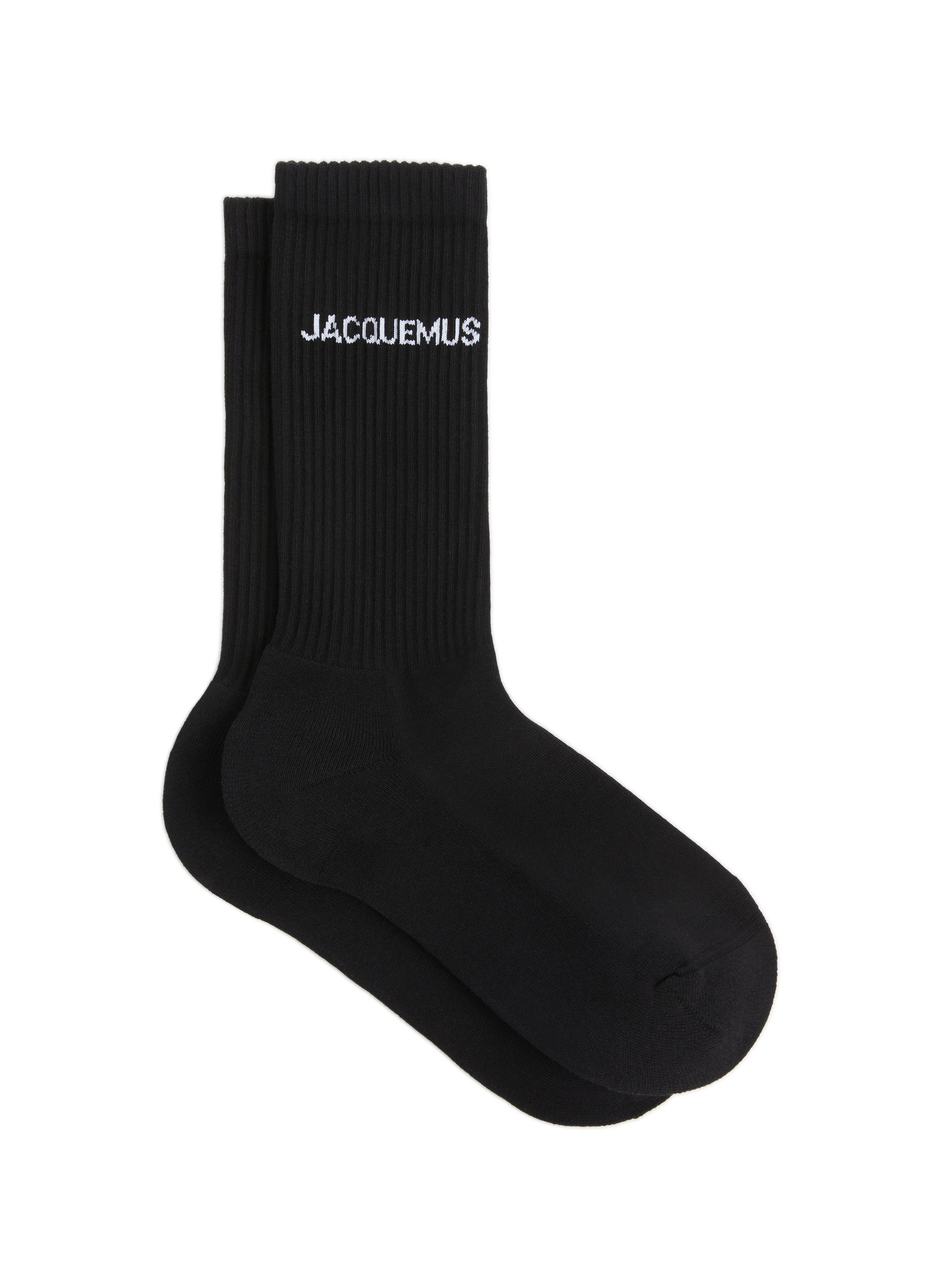 JACQUEMUS Cotton-blend logo socks Black