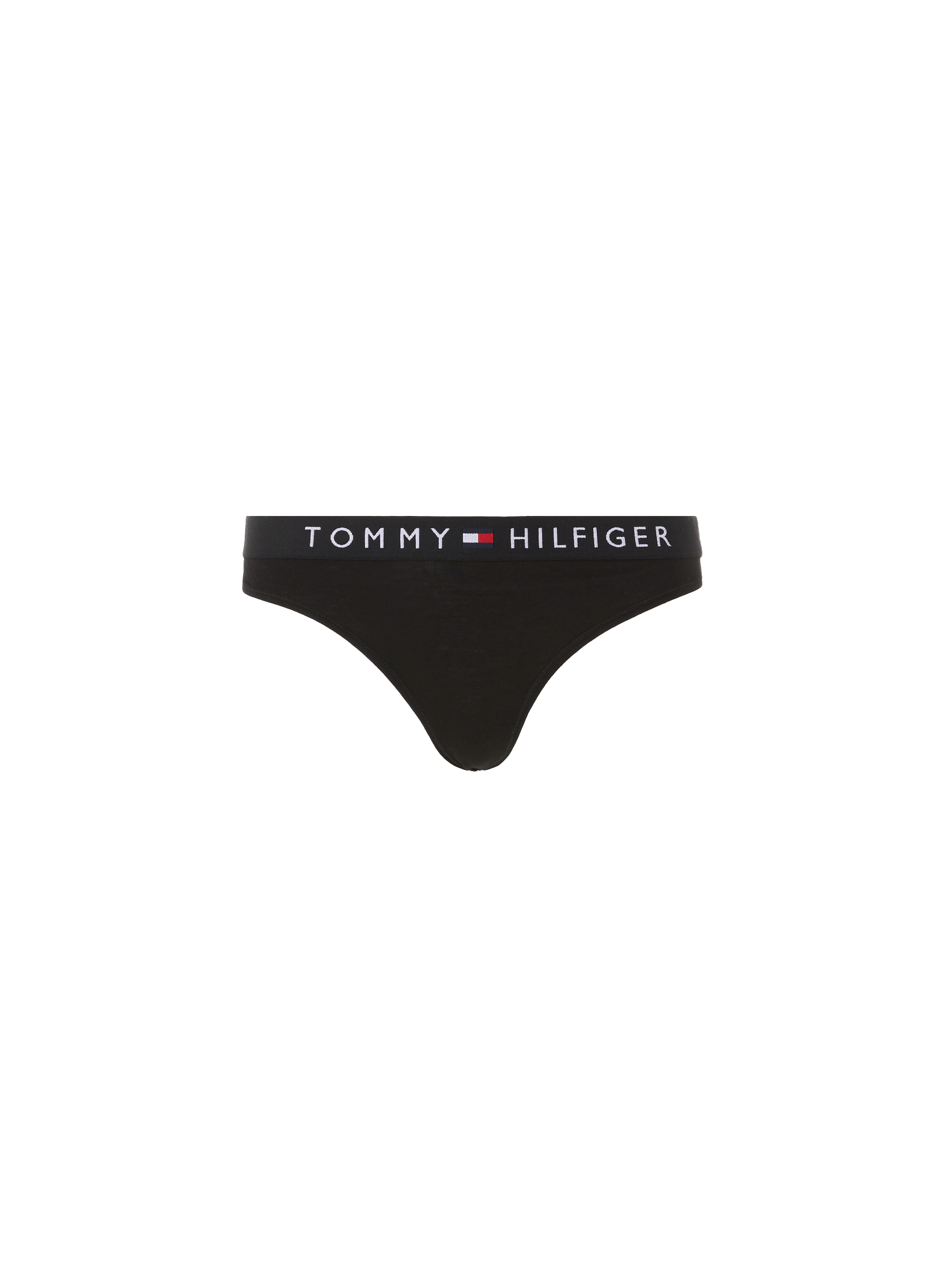 TOMMY HILFIGER Stretch cotton thong Black
