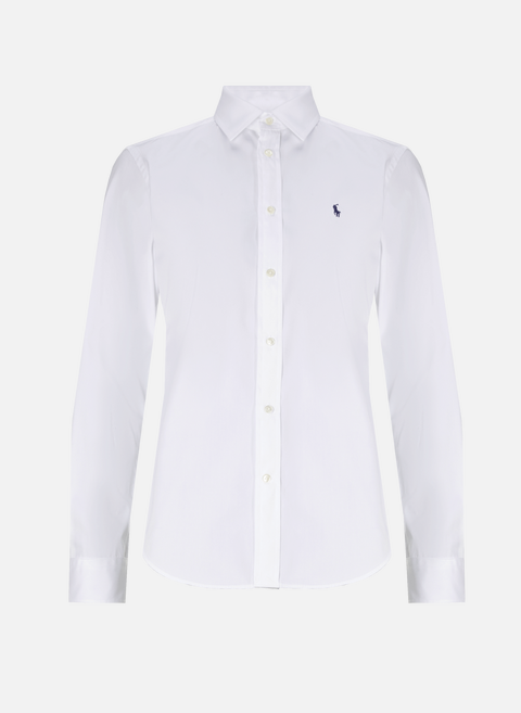 قميص من القطن الأبيض ralph lauren 