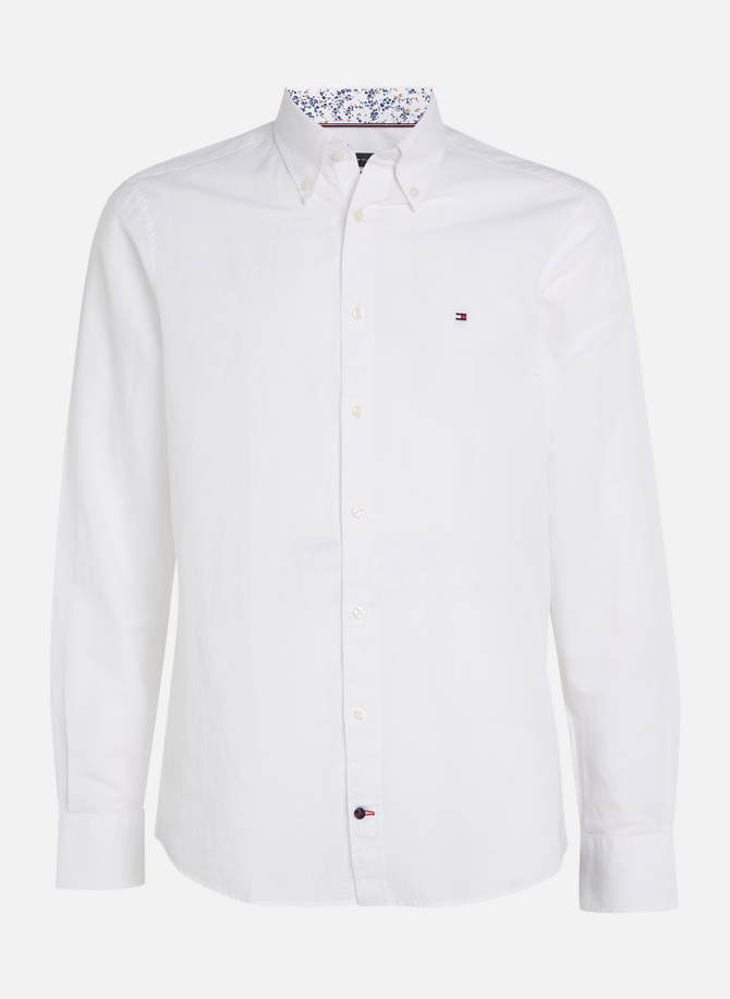 Slim cotton and linen shirt TOMMY HILFIGER