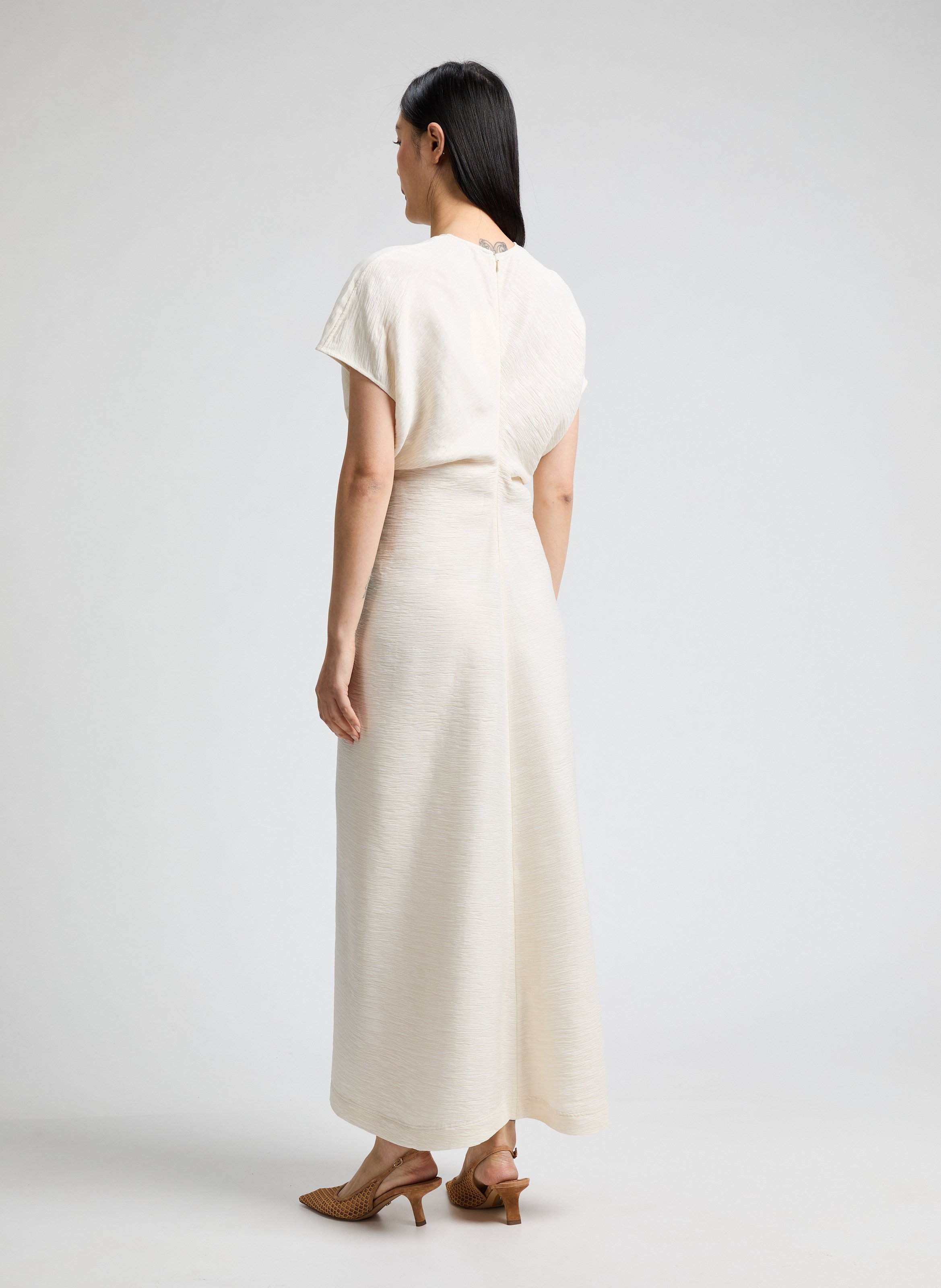 Long draped Dress TOTEME White