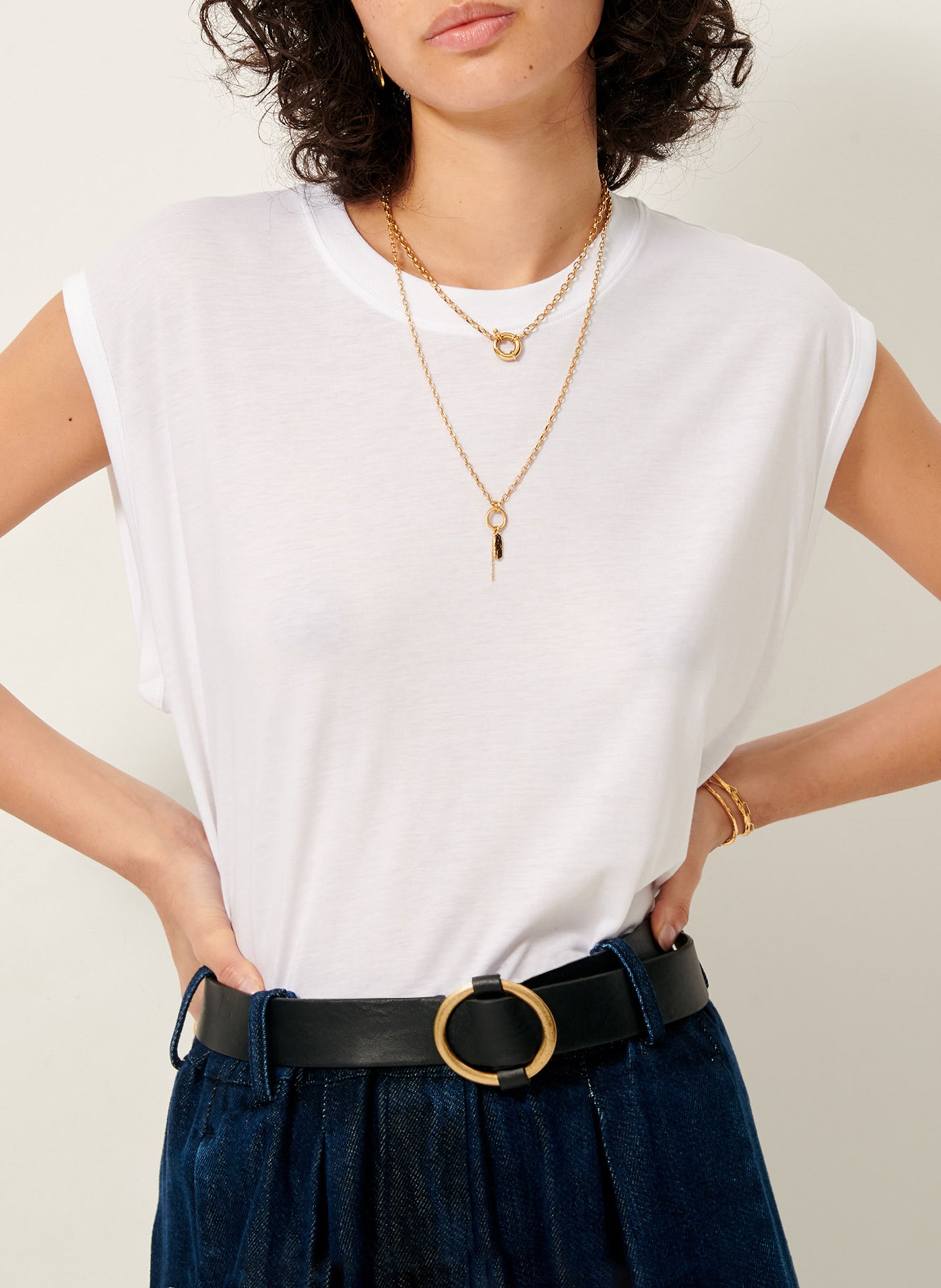 Tee-shirt ample col rond deedoo SESSUN Blanc