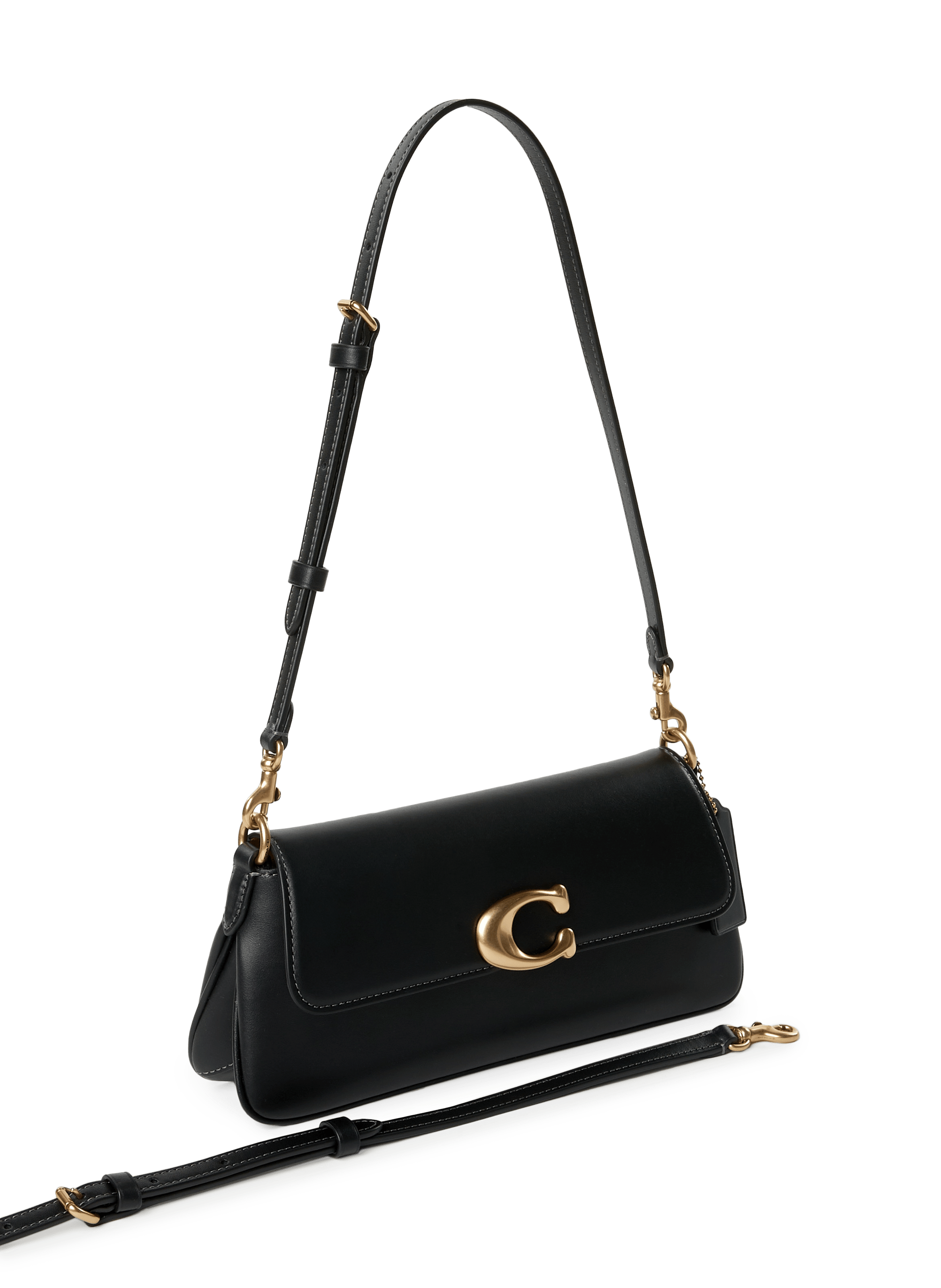 Jet leather handbag COACH Black