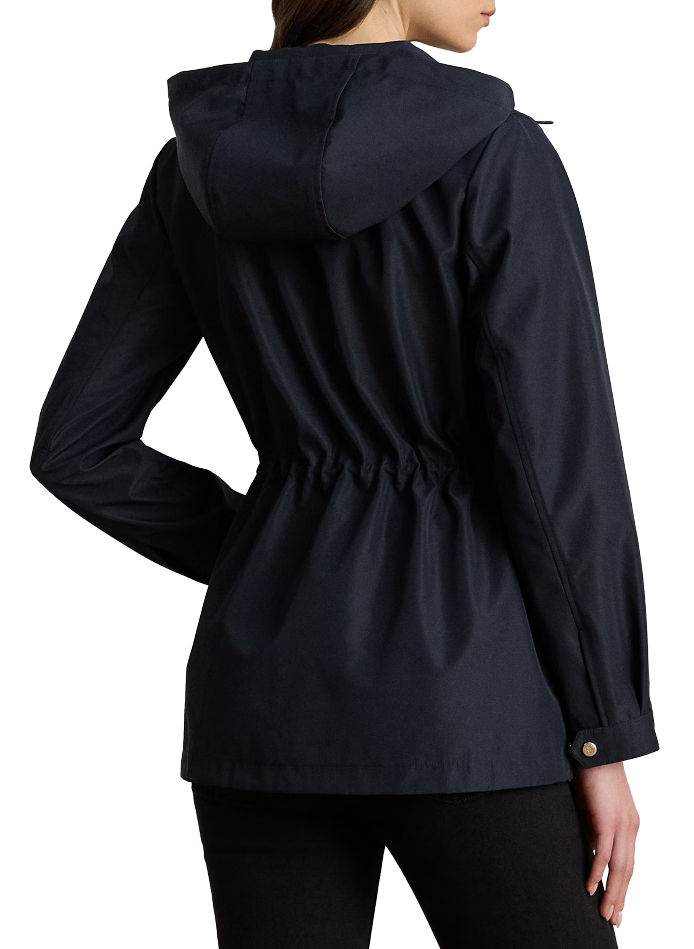 Parka droite à capuche LAUREN Bleu