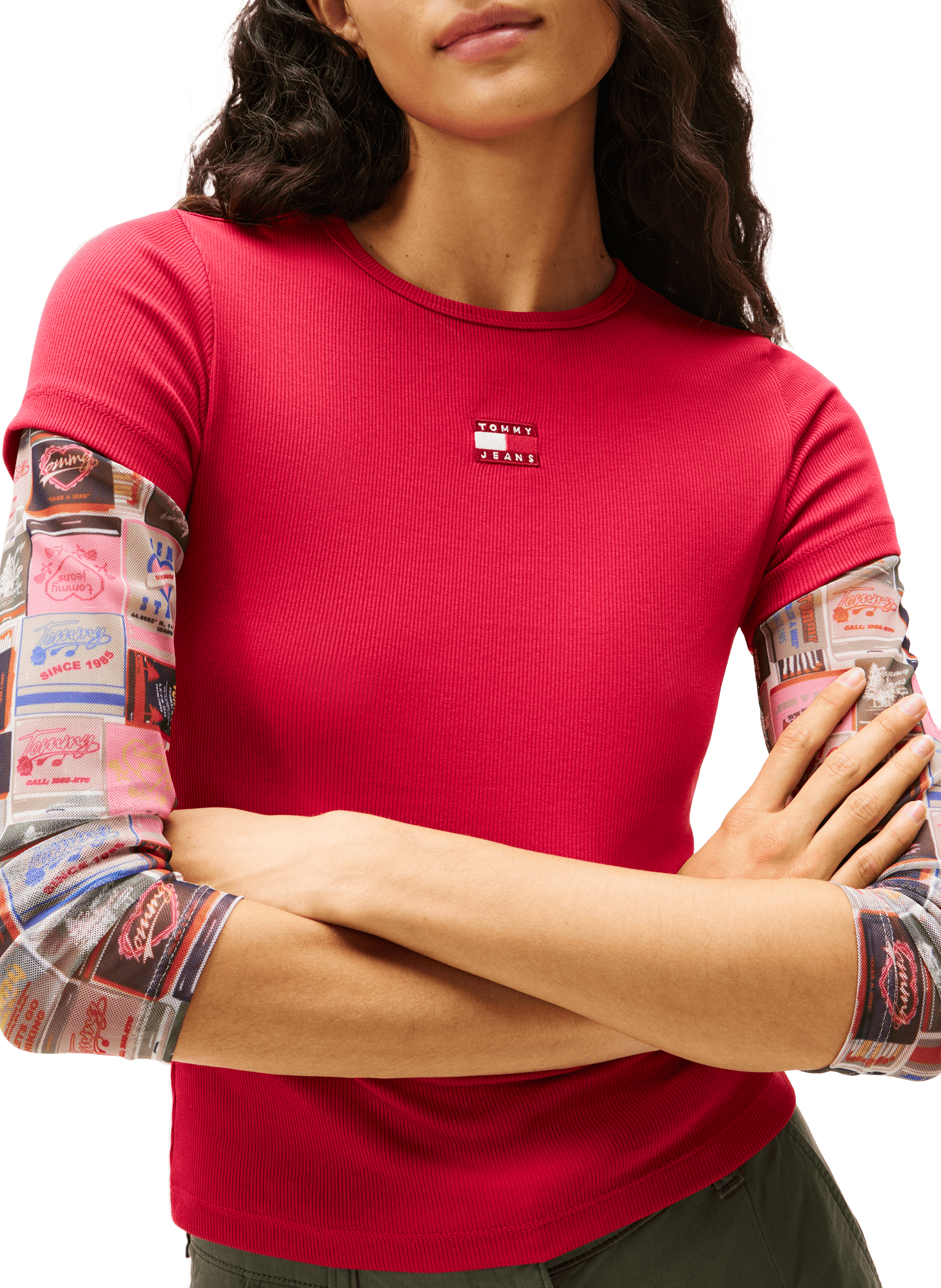 Cotton Logo T-shirt TOMMY HILFIGER Red