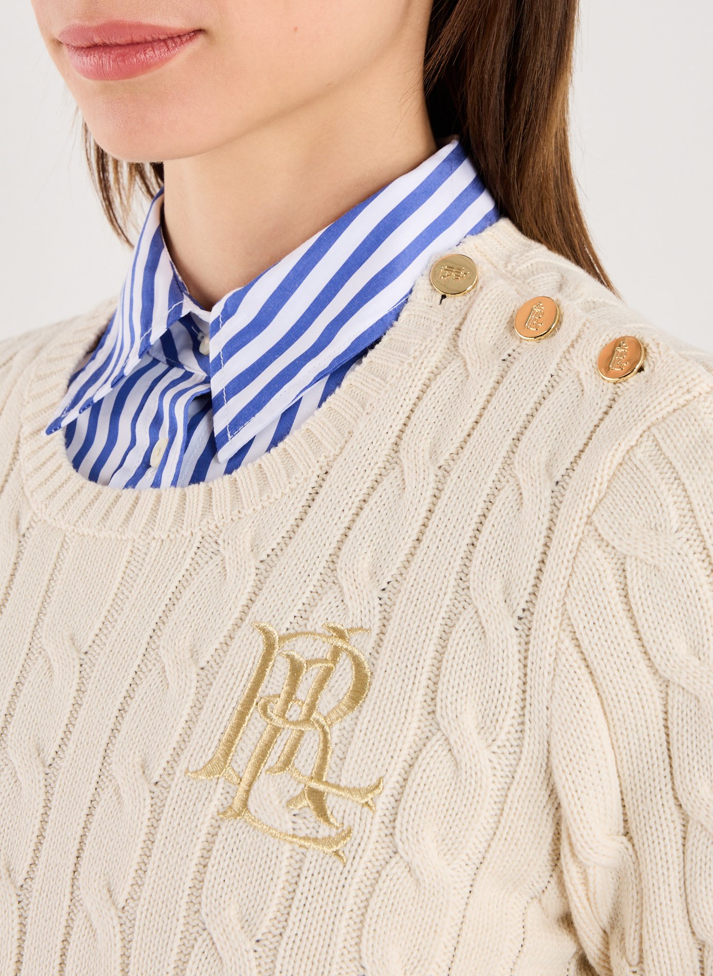 Cotton-blend jumper LAUREN Beige