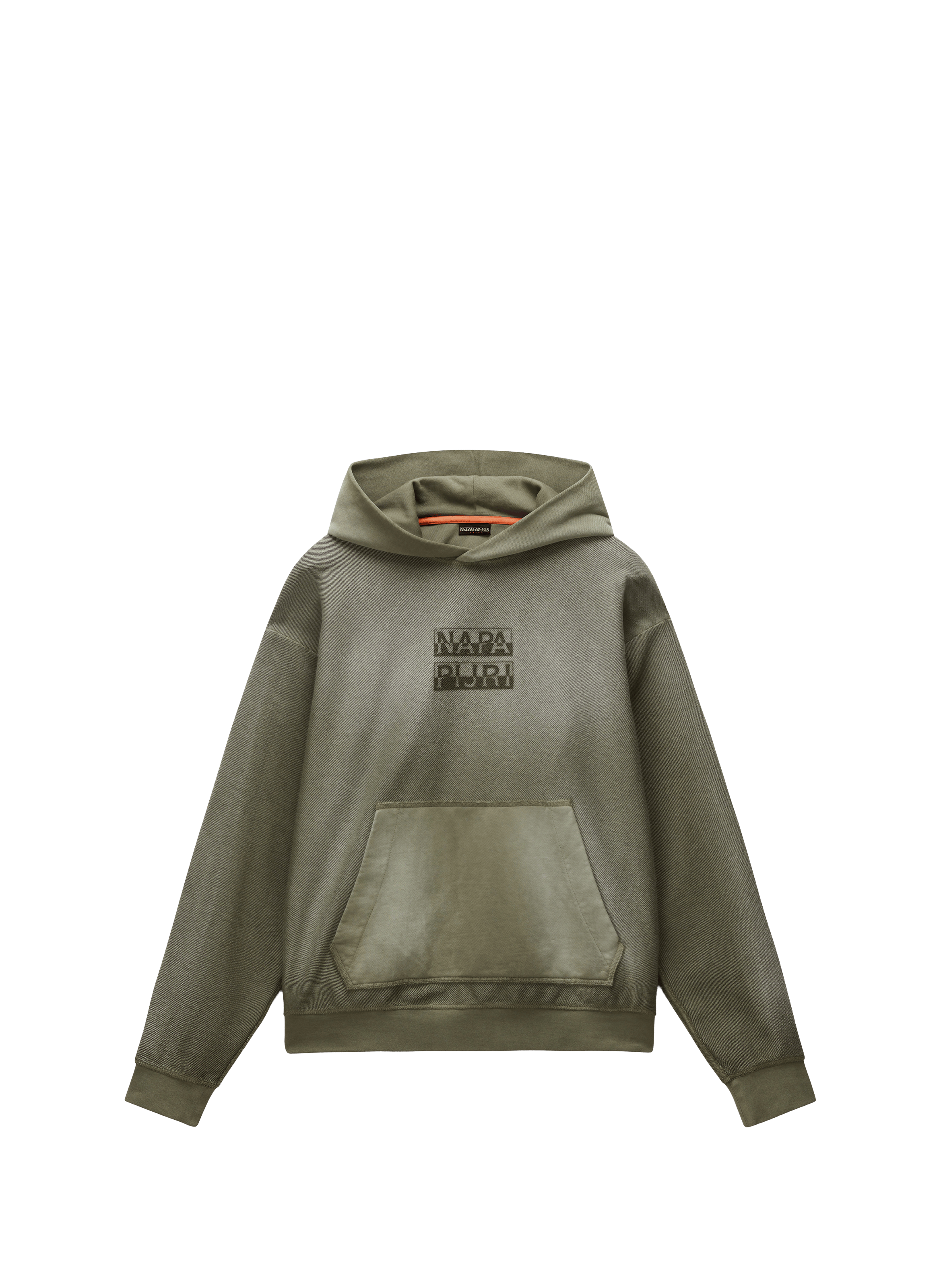 Cotton hoodie with logo NAPAPIJRI Green