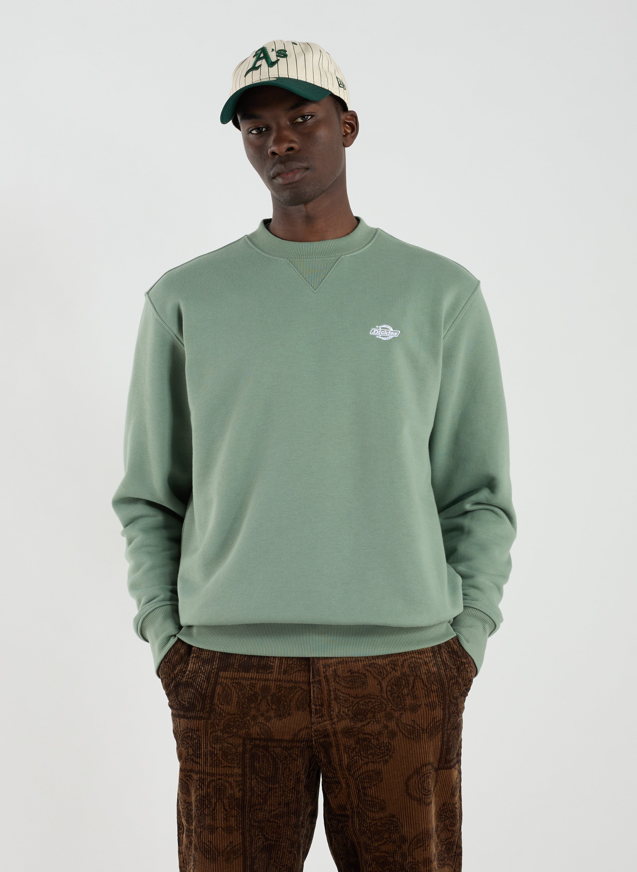 DICKIES Sweatshirt droit en coton mélangé Vert