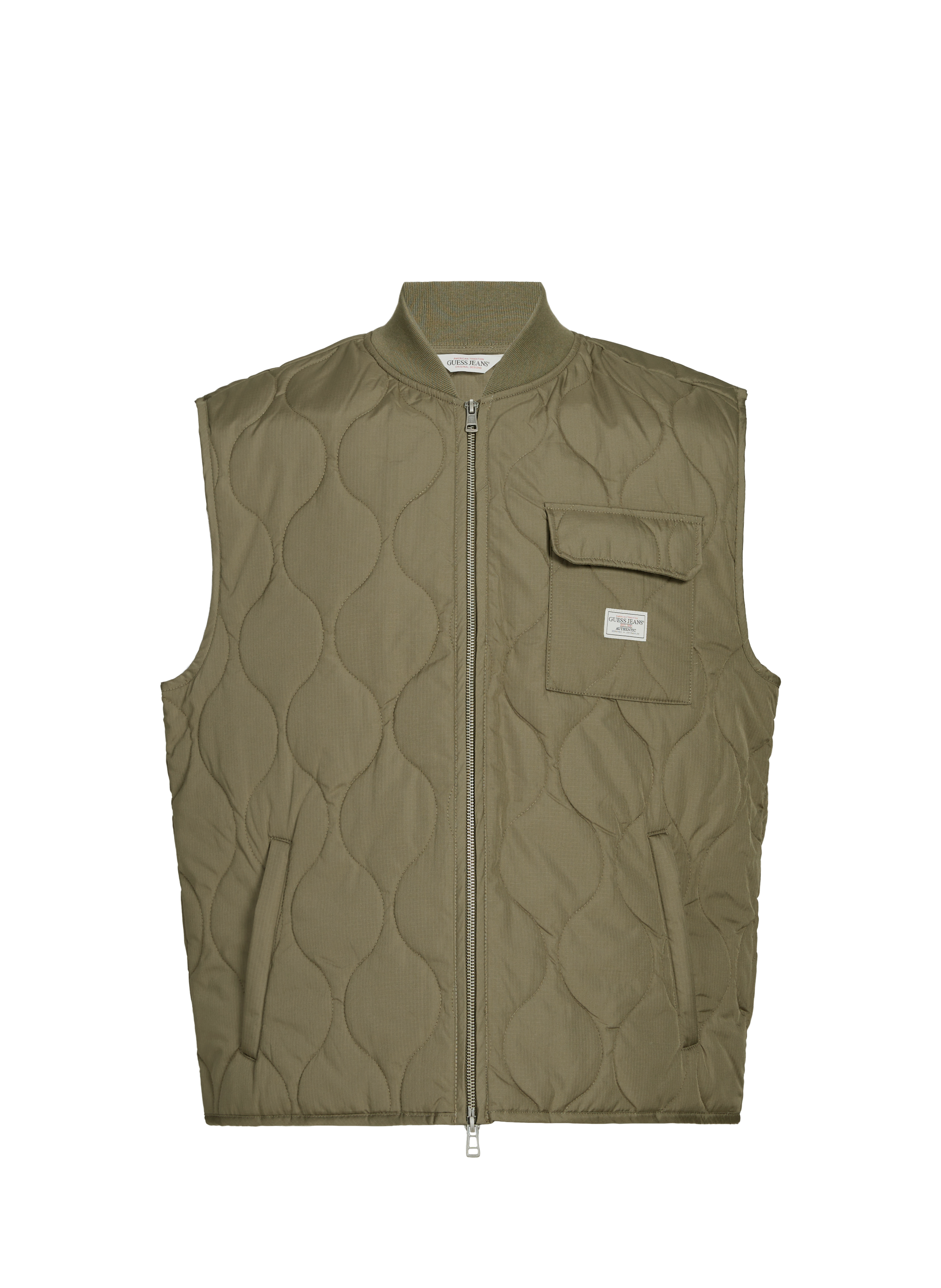 Quilted gilet GUESS Green