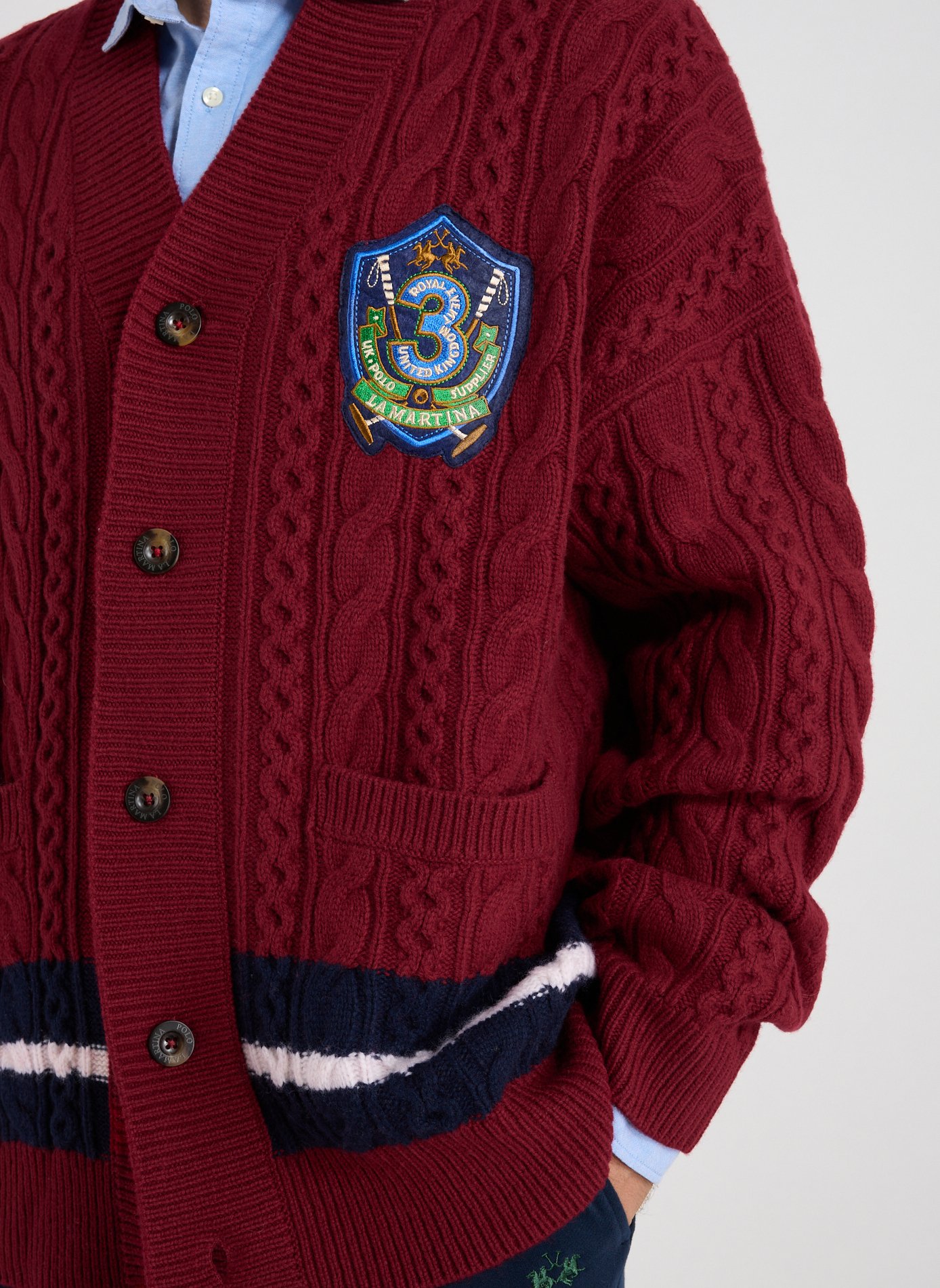 Cardigan oversize en laine mélangée LA MARTINA Rouge