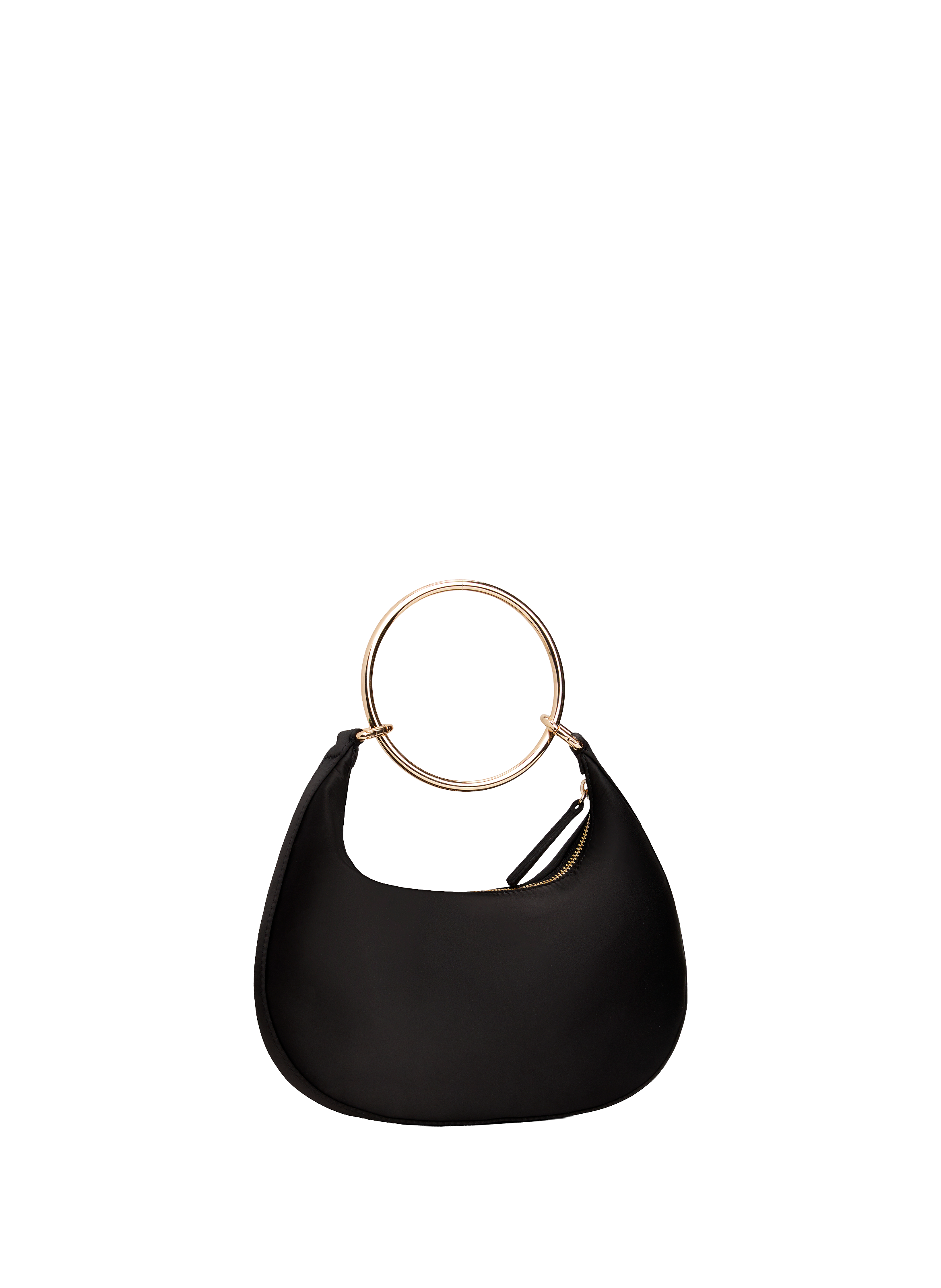 Handbag with metal handle in bracelet style TOMMY HILFIGER Black