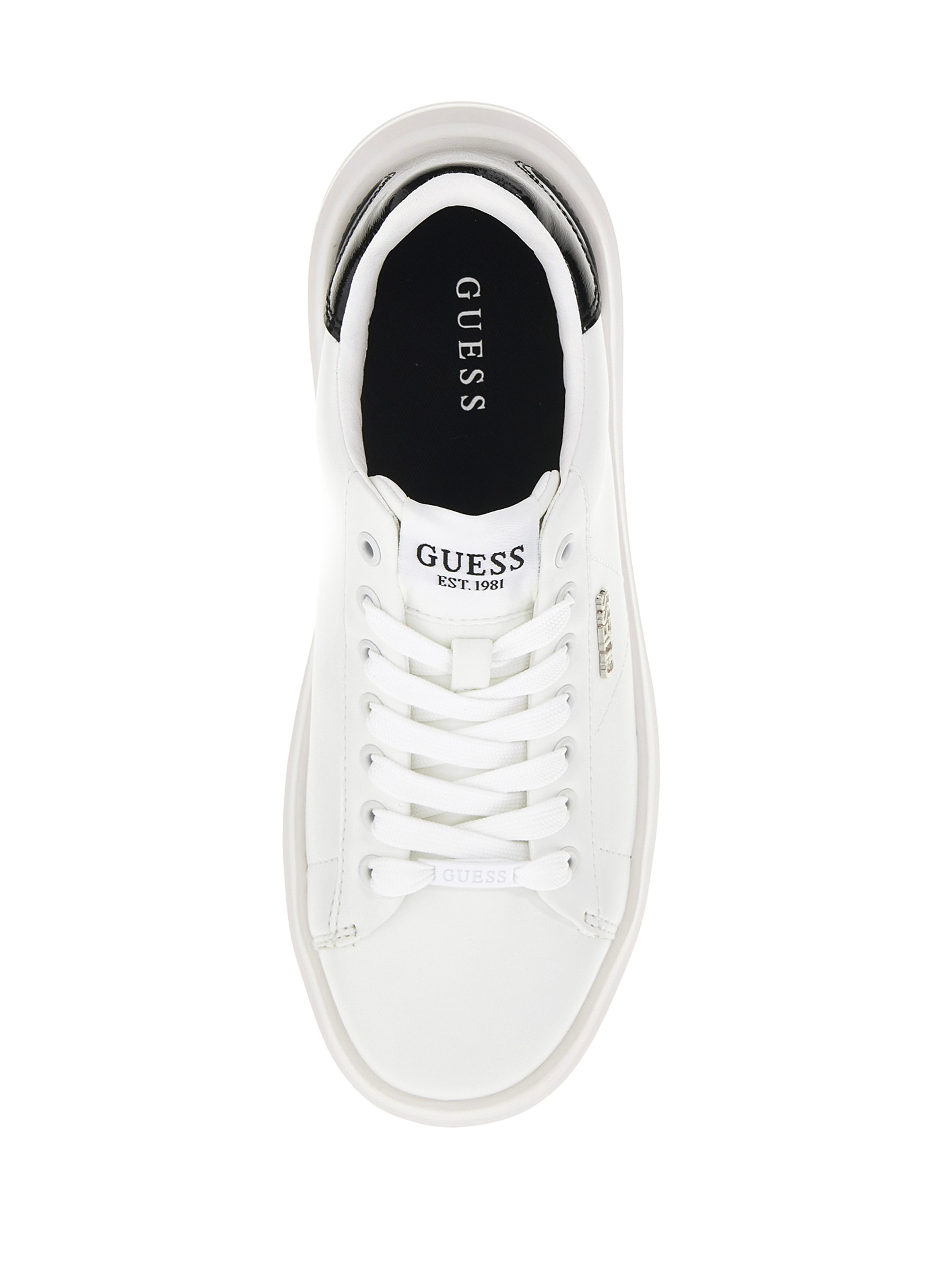 Baskets basses en cuir GUESS Blanc