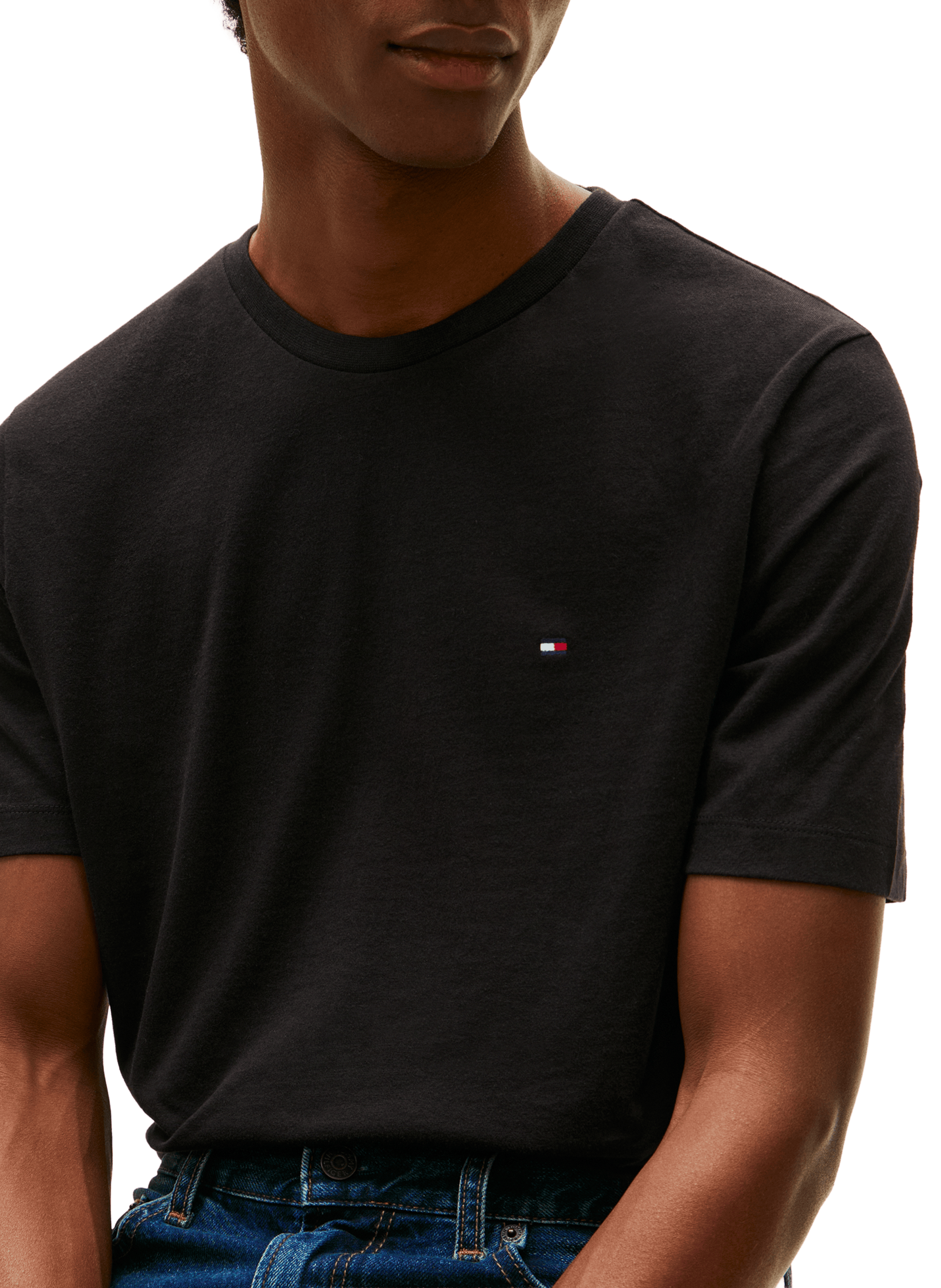 Cotton T-shirt TOMMY HILFIGER Black