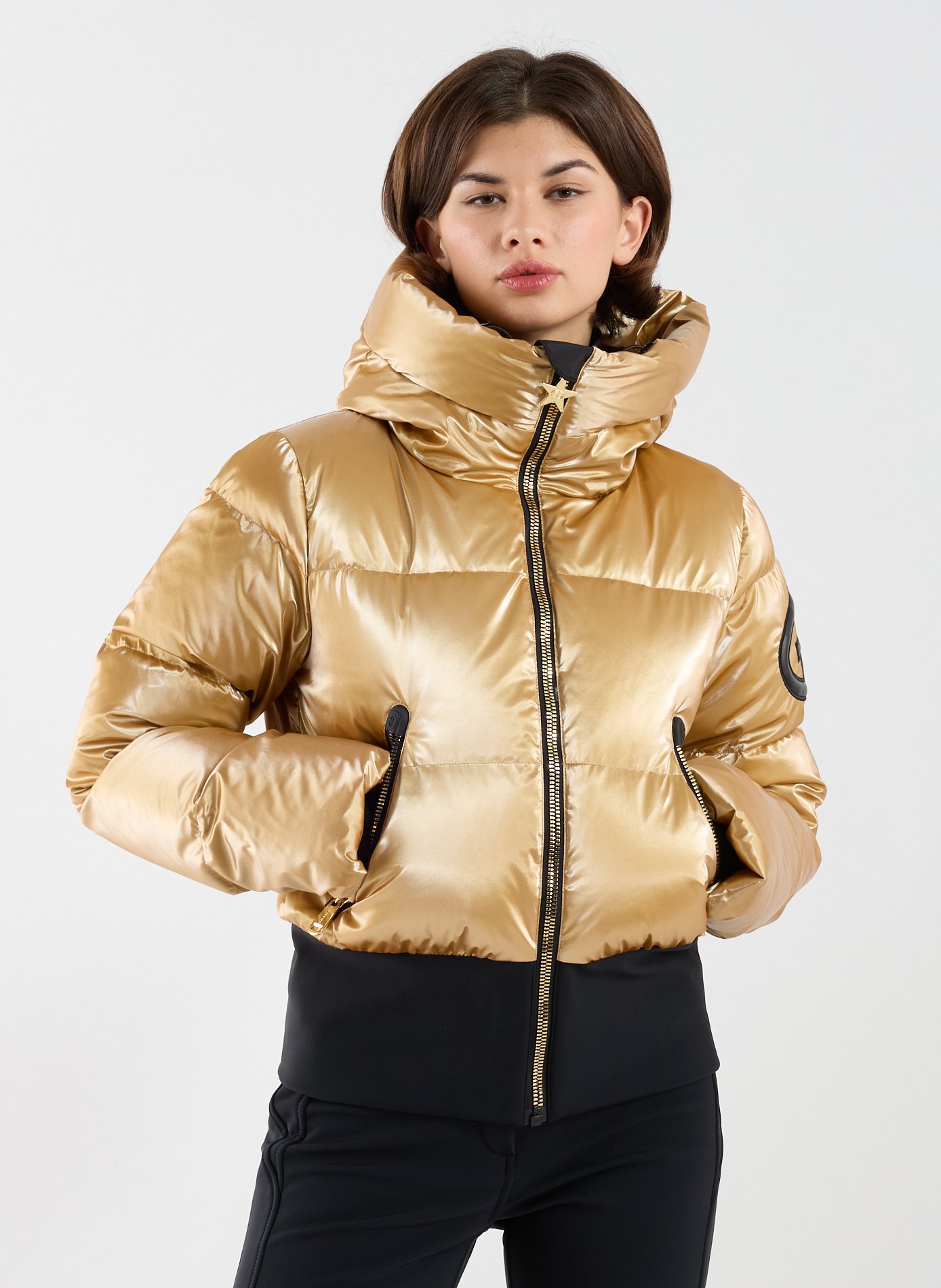 GOLDBERGH Quilted hooded jacket Yellow