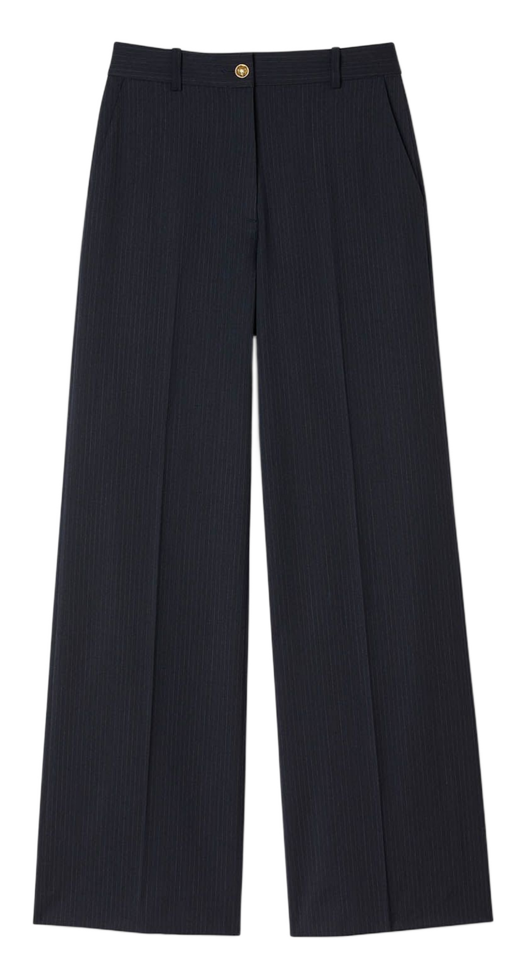 Pantalon droit à rayures SANDRO Bleu