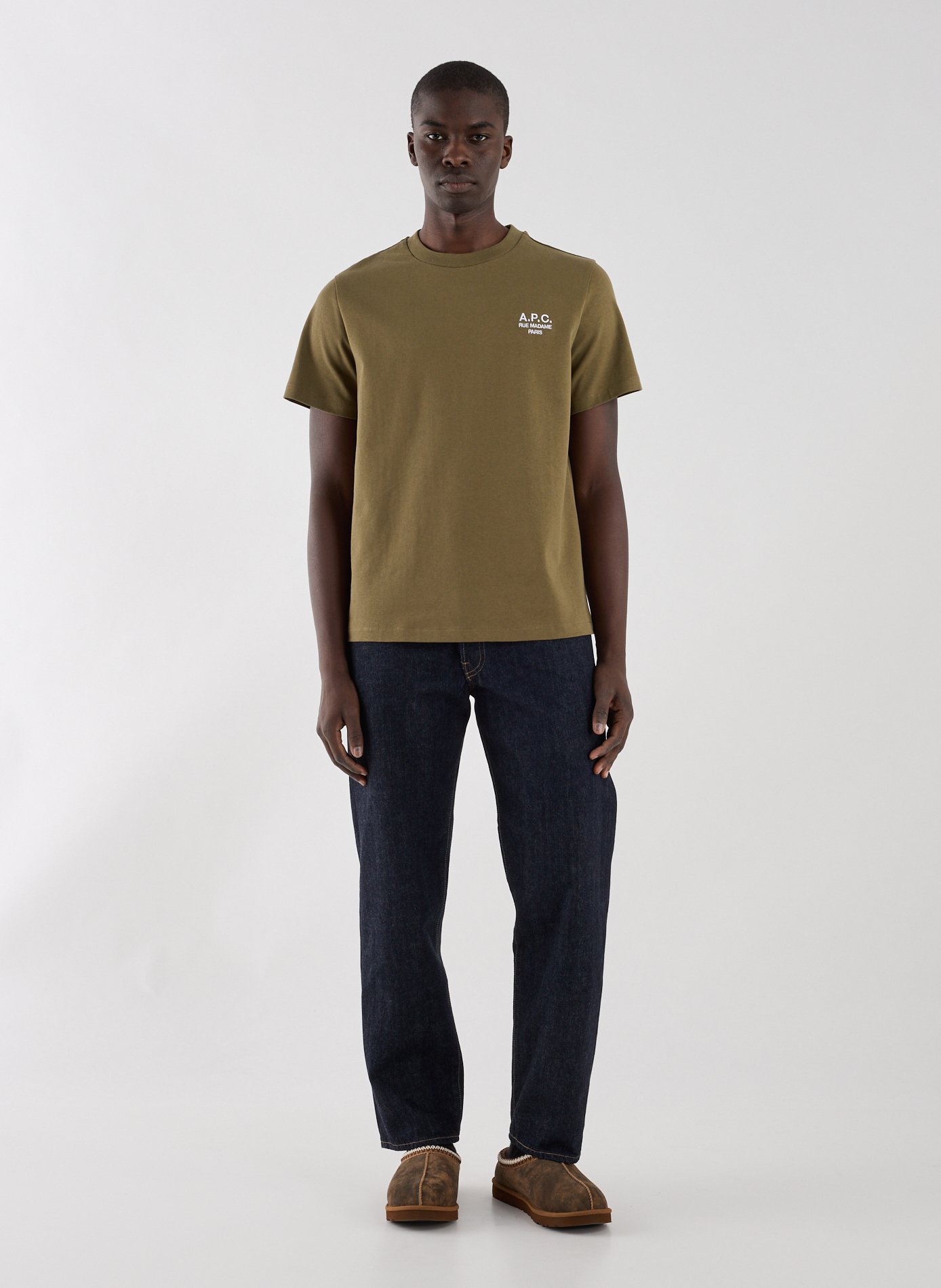 Classic Cotton T-Shirt A.P.C. Khaki