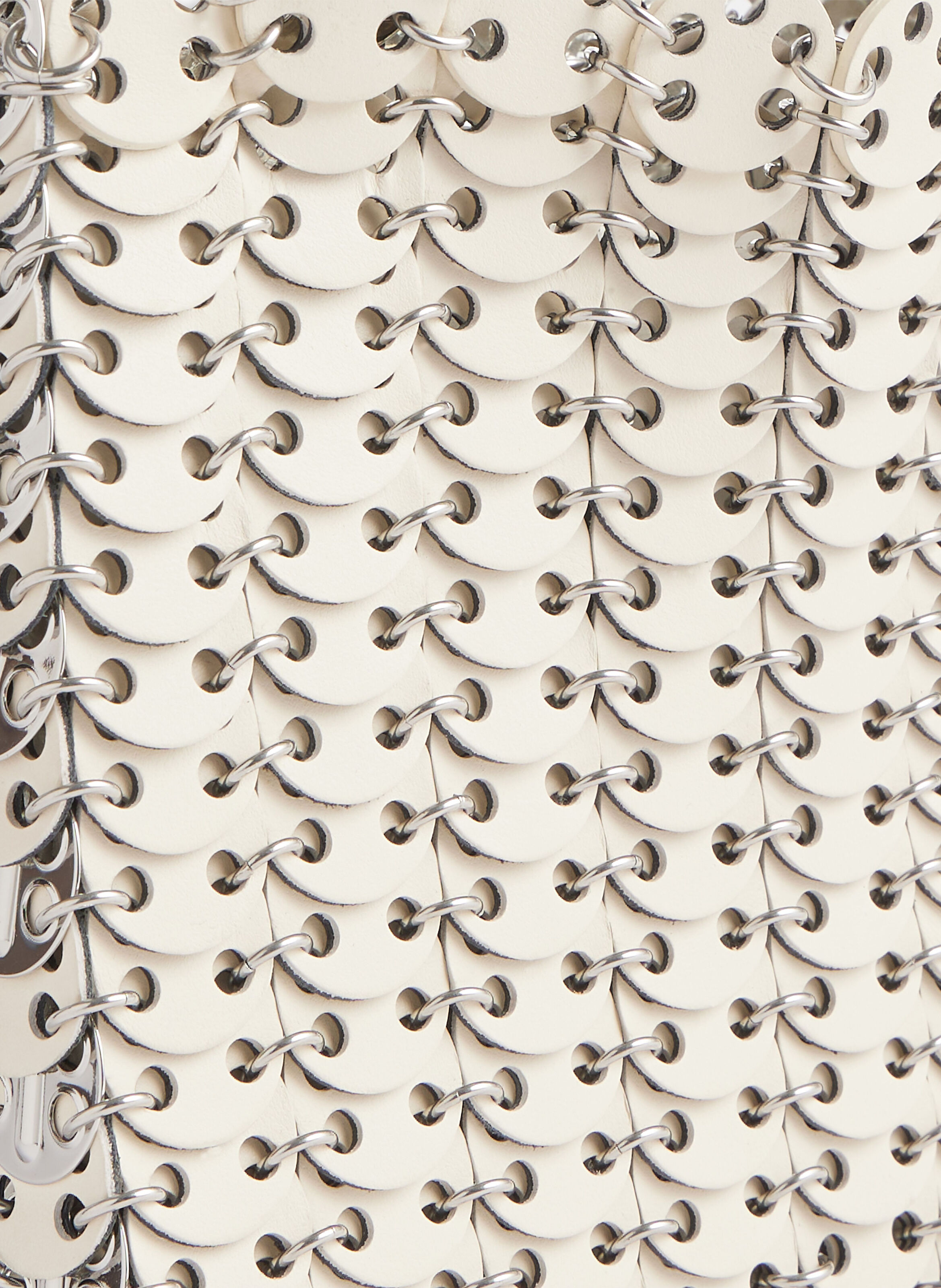 Sac réversible 1969 flip en cuir RABANNE Blanc