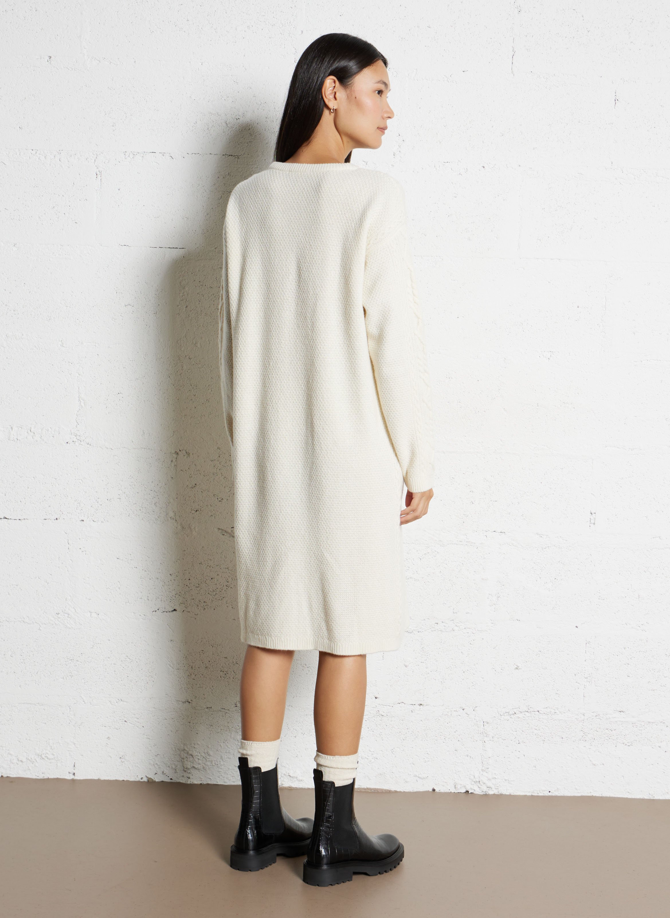 Robe pull en laine mélangée ARMOR-LUX Beige