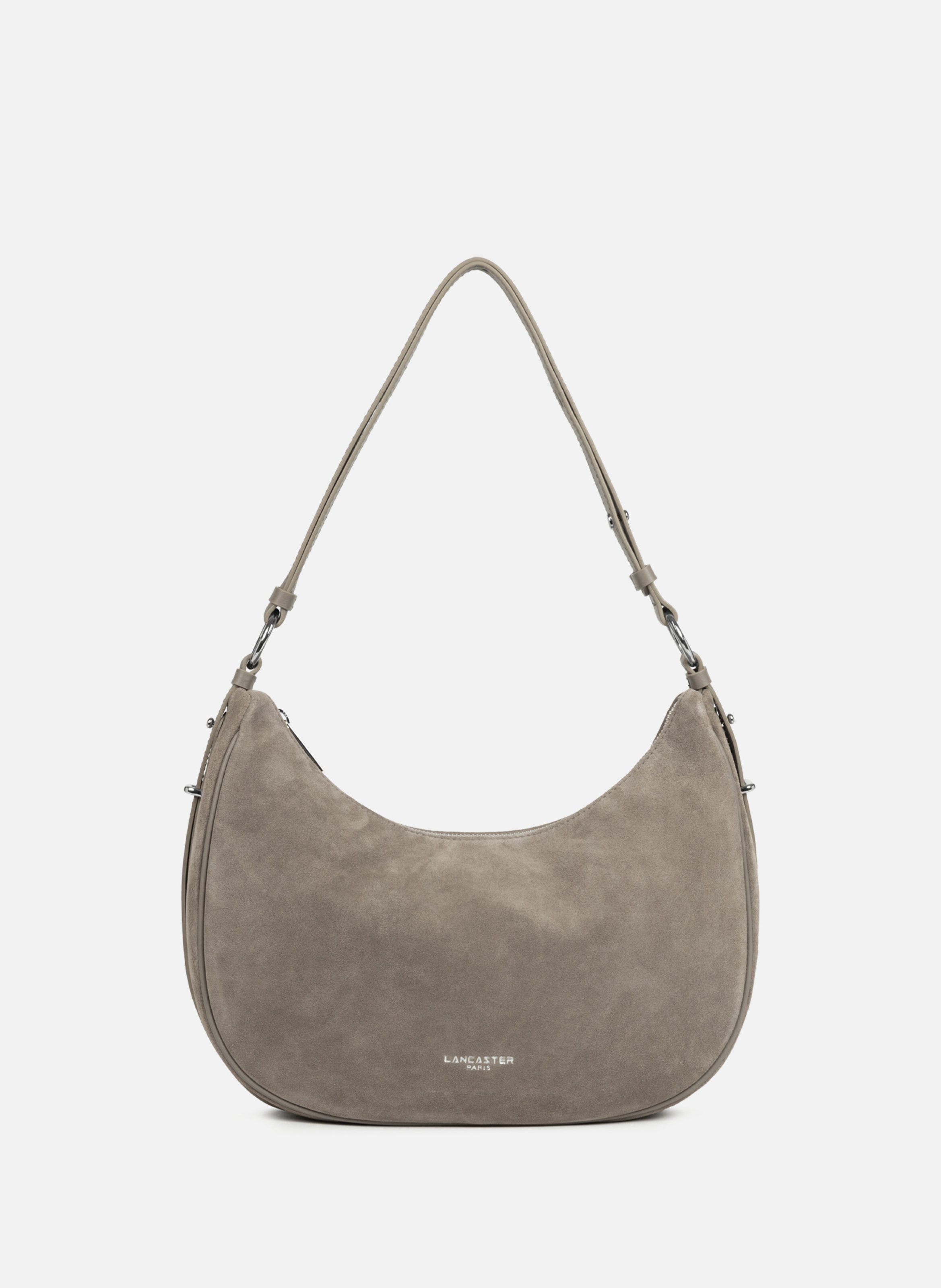 LANCASTER Large shoulder bag - Suède Grey
