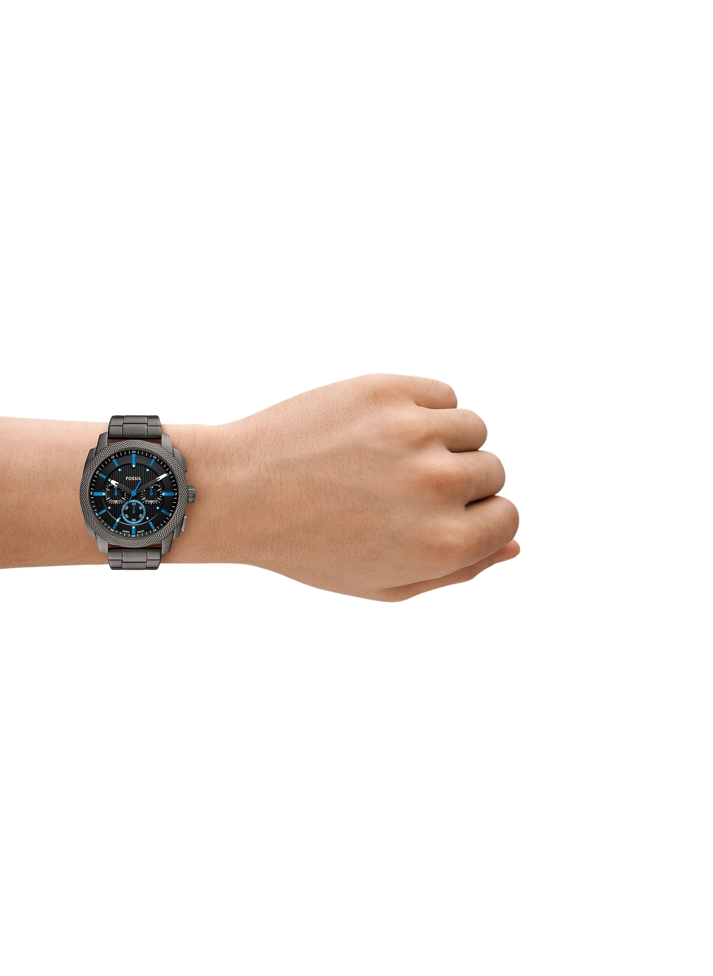 Montre Machine en acier FOSSIL Noir