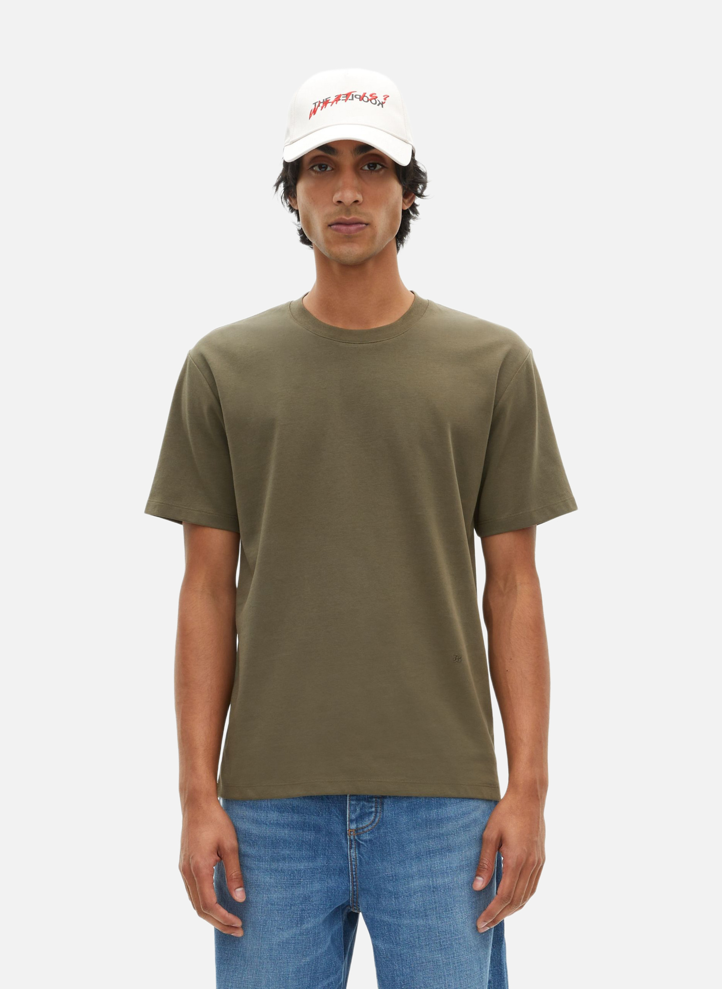 T-shirt mixte droit uni unisexe THE KOOPLES Vert