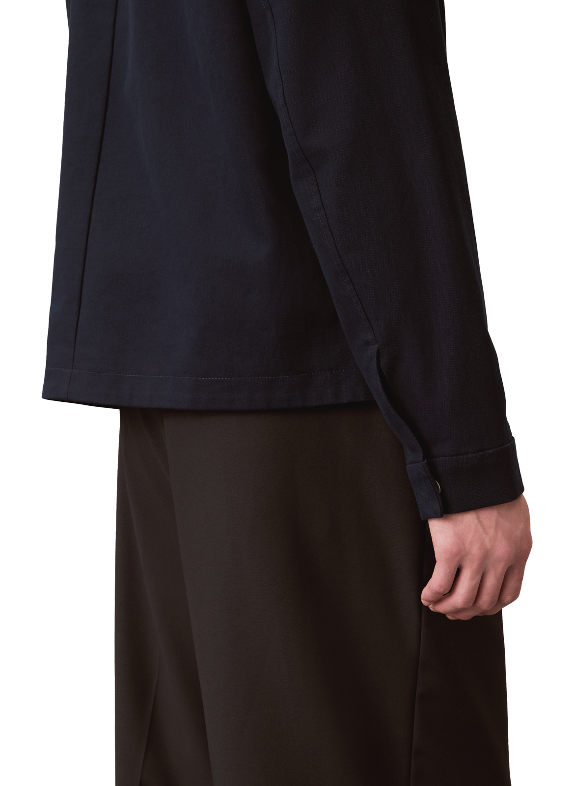 Straight zip-up cotton jacket CALVIN KLEIN Blue