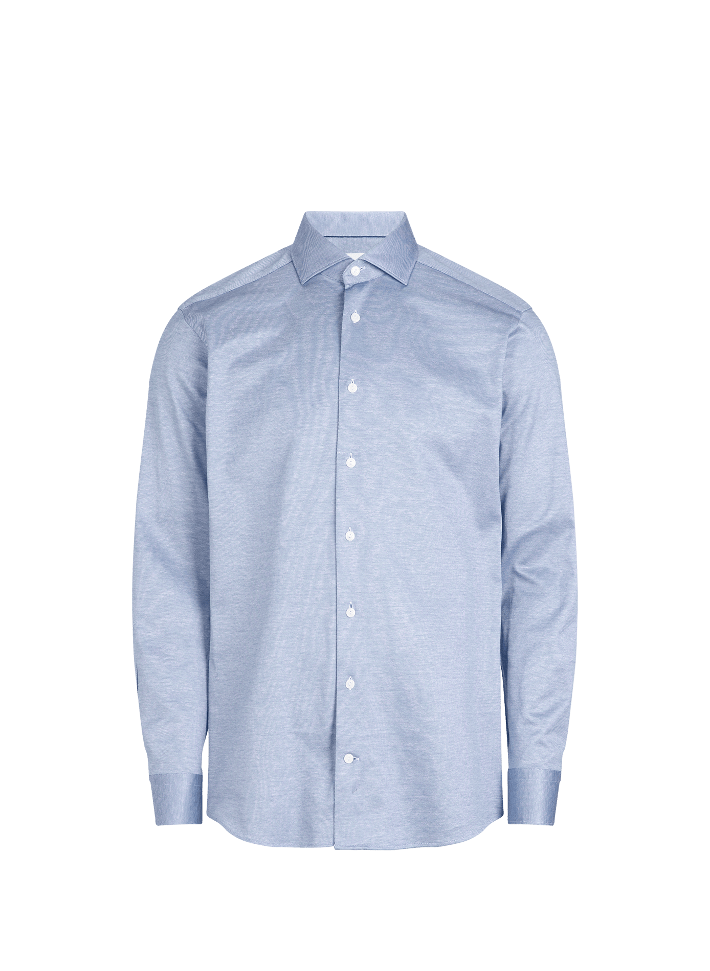 Straight jacquard cotton shirt ETON Blue