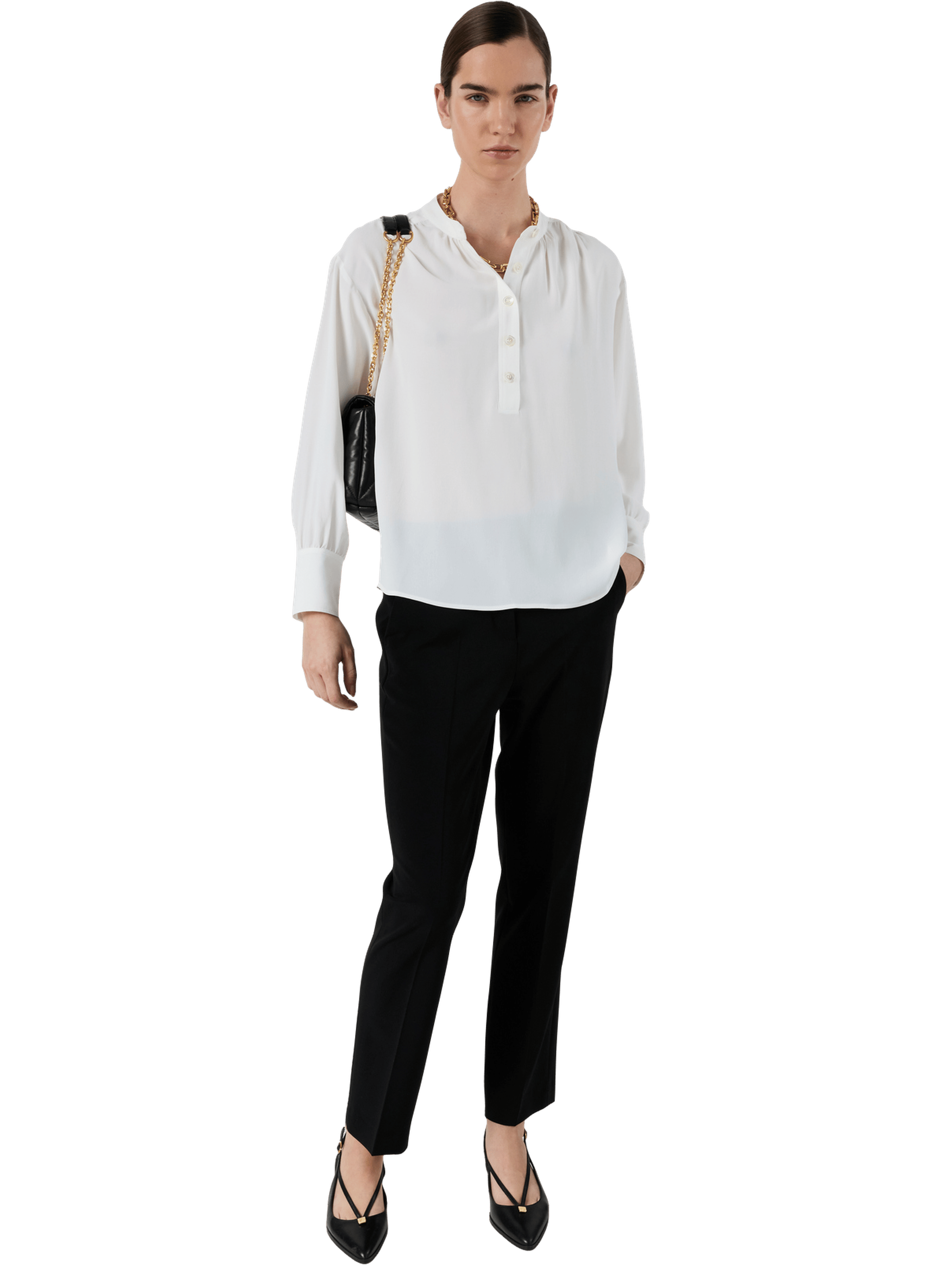 Blouse fluide à col tunisien - cezanne GERARD DAREL Beige