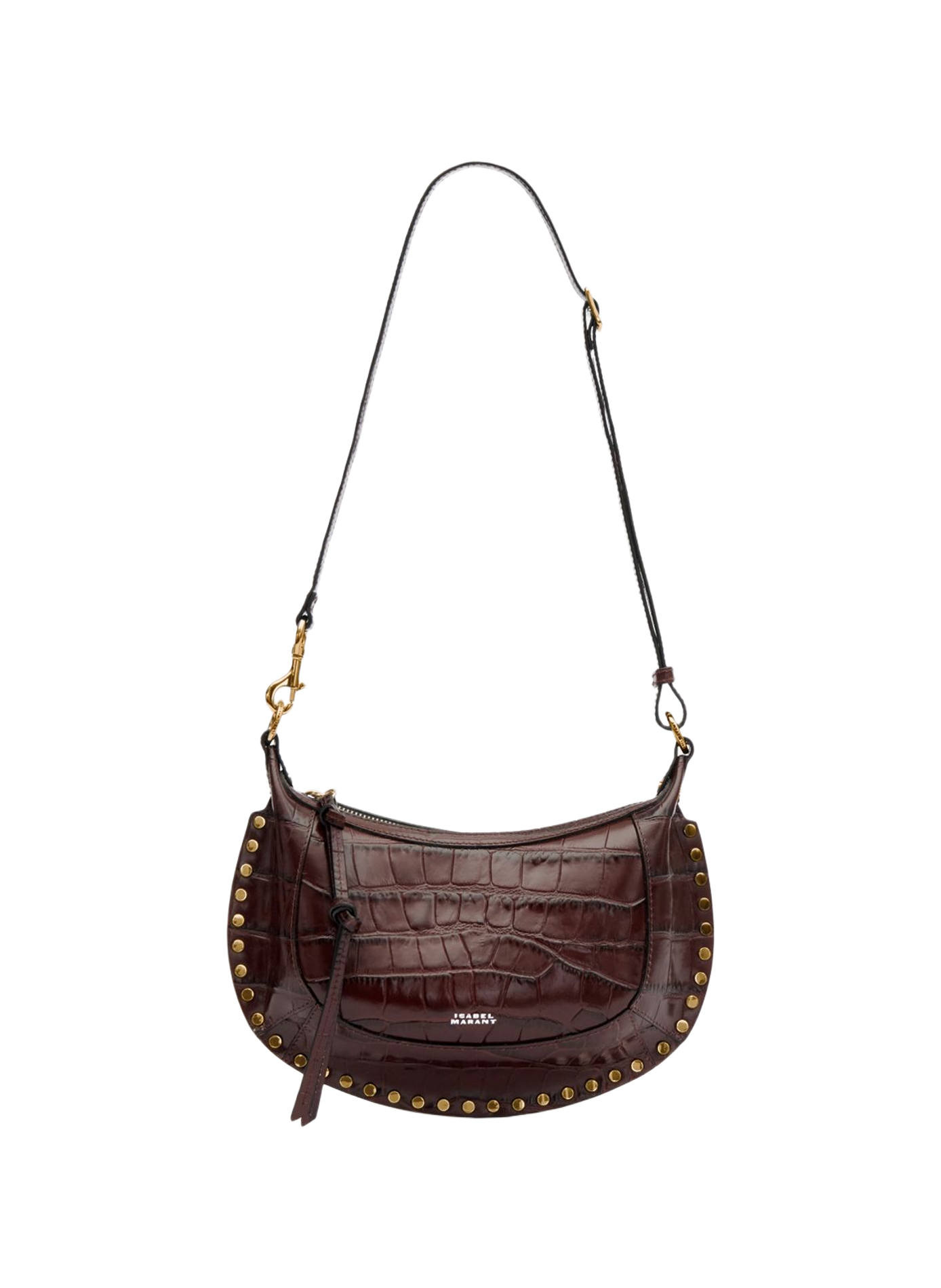 Oskan Moon crocodile effect leather handbag ISABEL MARANT Red