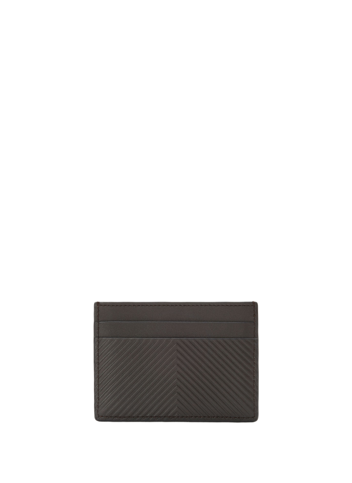 Porte-cartes simple en cuir de veau classique texturé LOEWE Gris