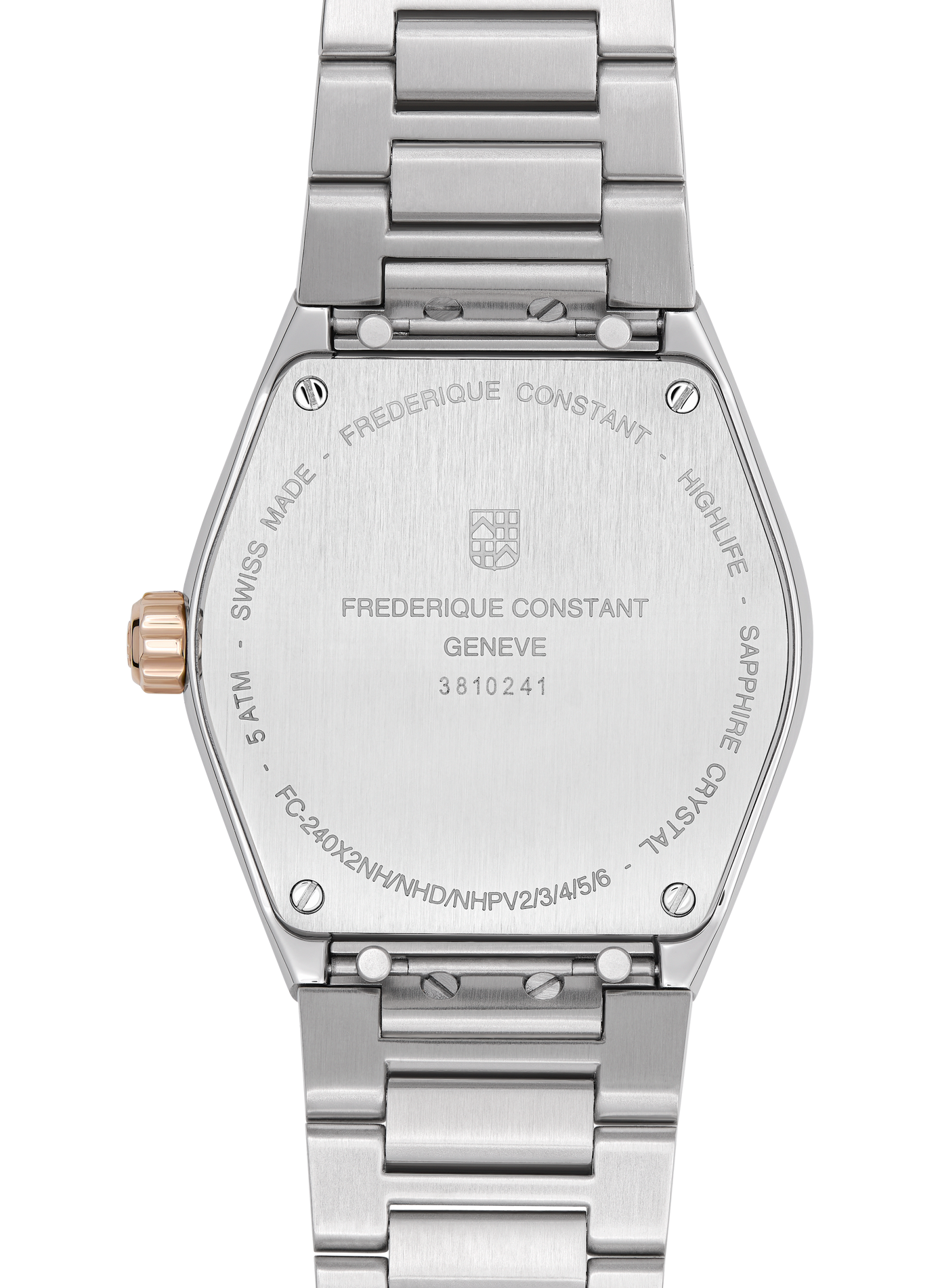 Montre quartz en acier inoxydable FREDERIQUE CONSTANT Blanc