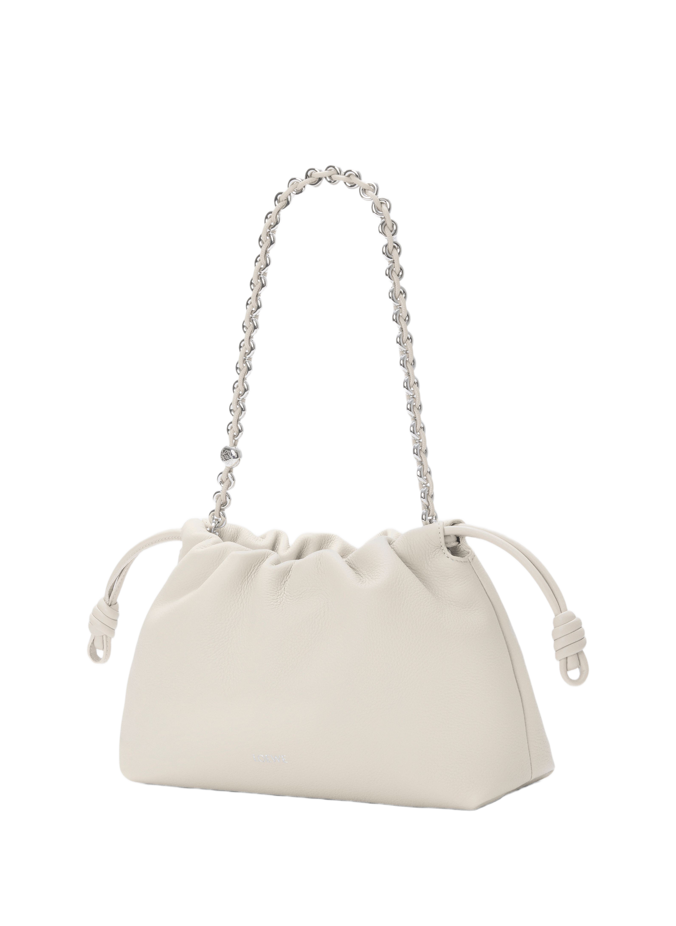 Borsa Flamenco media in pelle di vitello granaato. LOEWE Bianco
