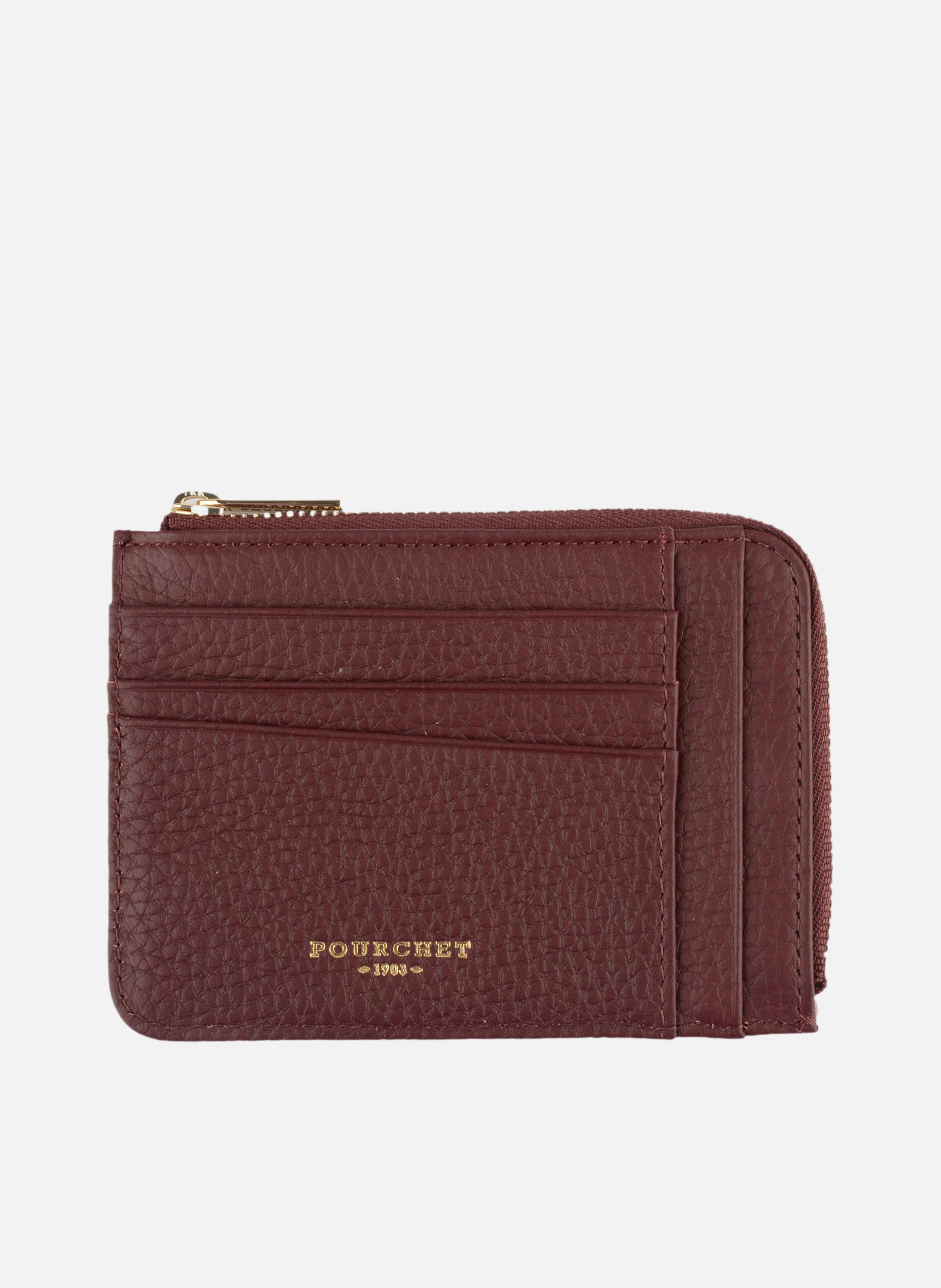 Club | porte-monnaie & porte-cartes en cuir de vachette POURCHET Rouge