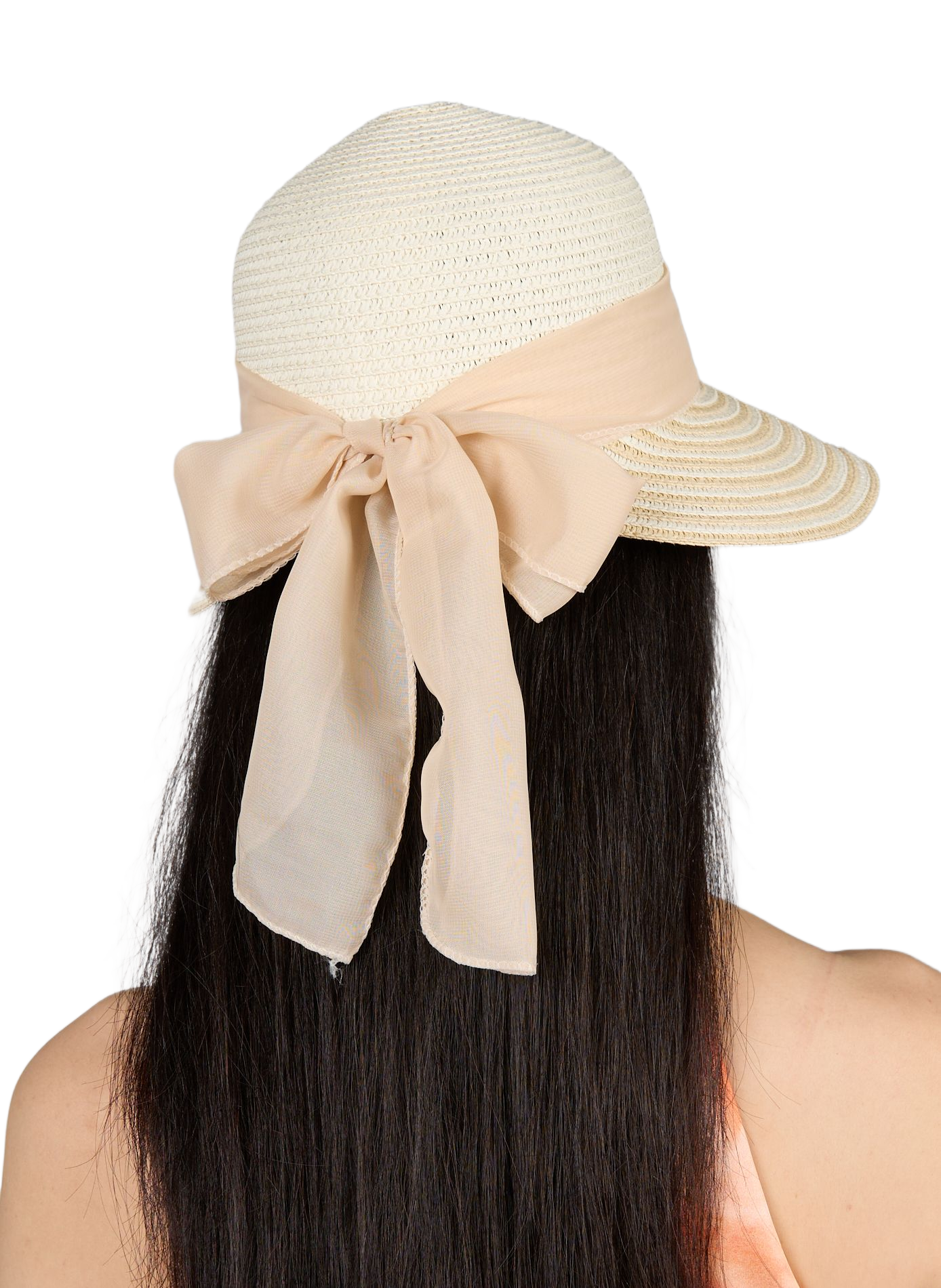 Runder Strohhut aus Papier AU PRINTEMPS PARIS Beige