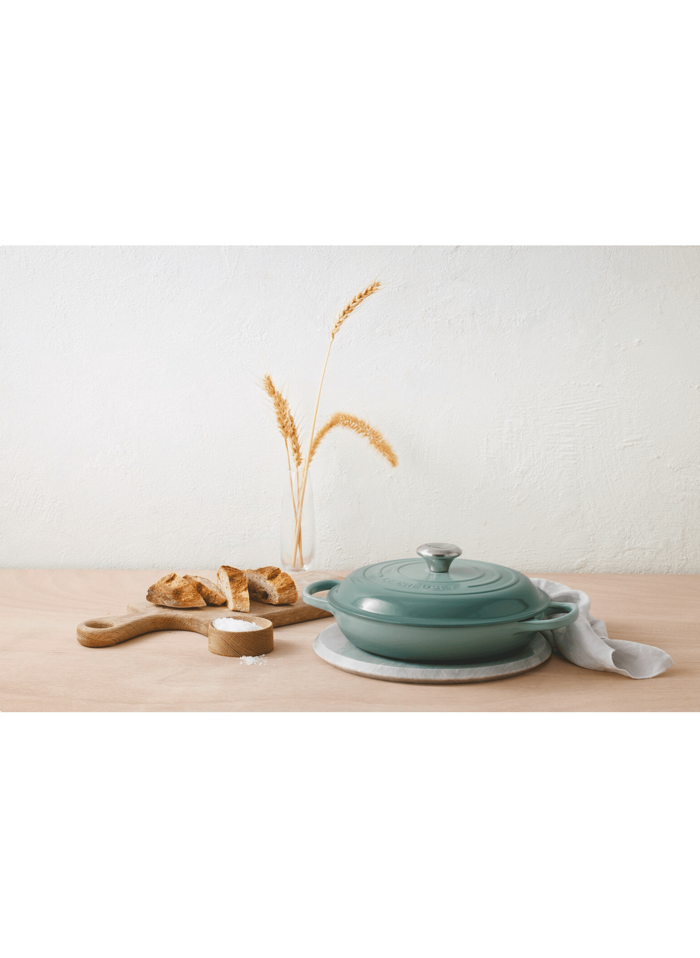 Emaille gusseiserner Schmortopf LE CREUSET Grau